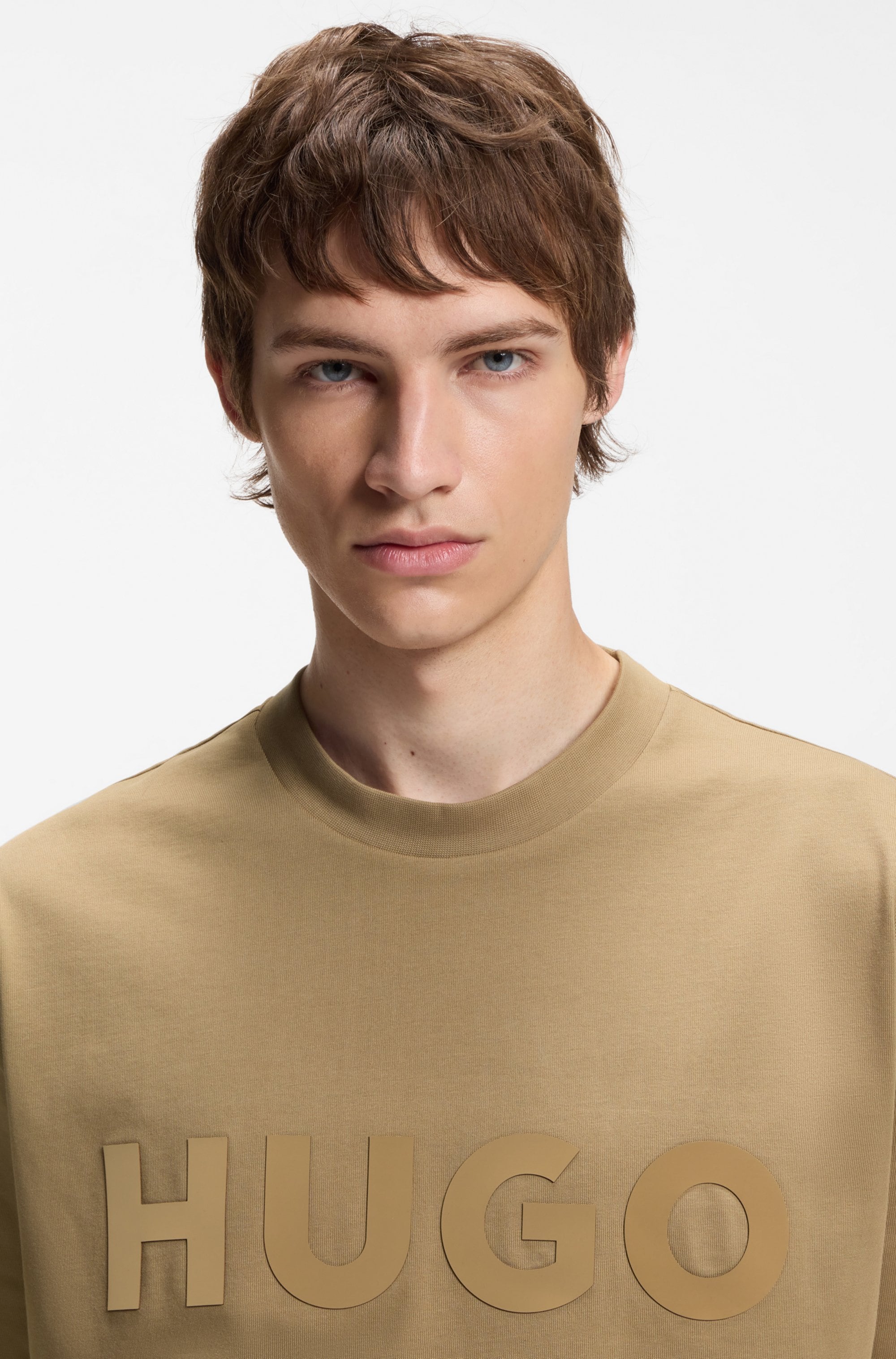 HUGO T-Shirt »Dinkee« Oversized-Fit, reine Baumwolle, Logo-Druck