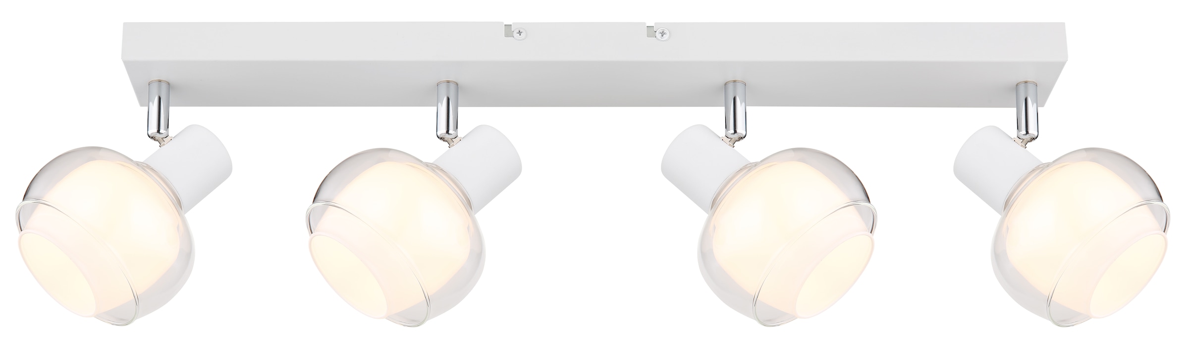 GLOBO LIGHTING Deckenstrahler »TOKKI«, Leuchtmittel E14 | ohne Leuchtmittel, Deckenspot/weiß/Glas klar/Glas opal/Flur/Wohnzimmer
