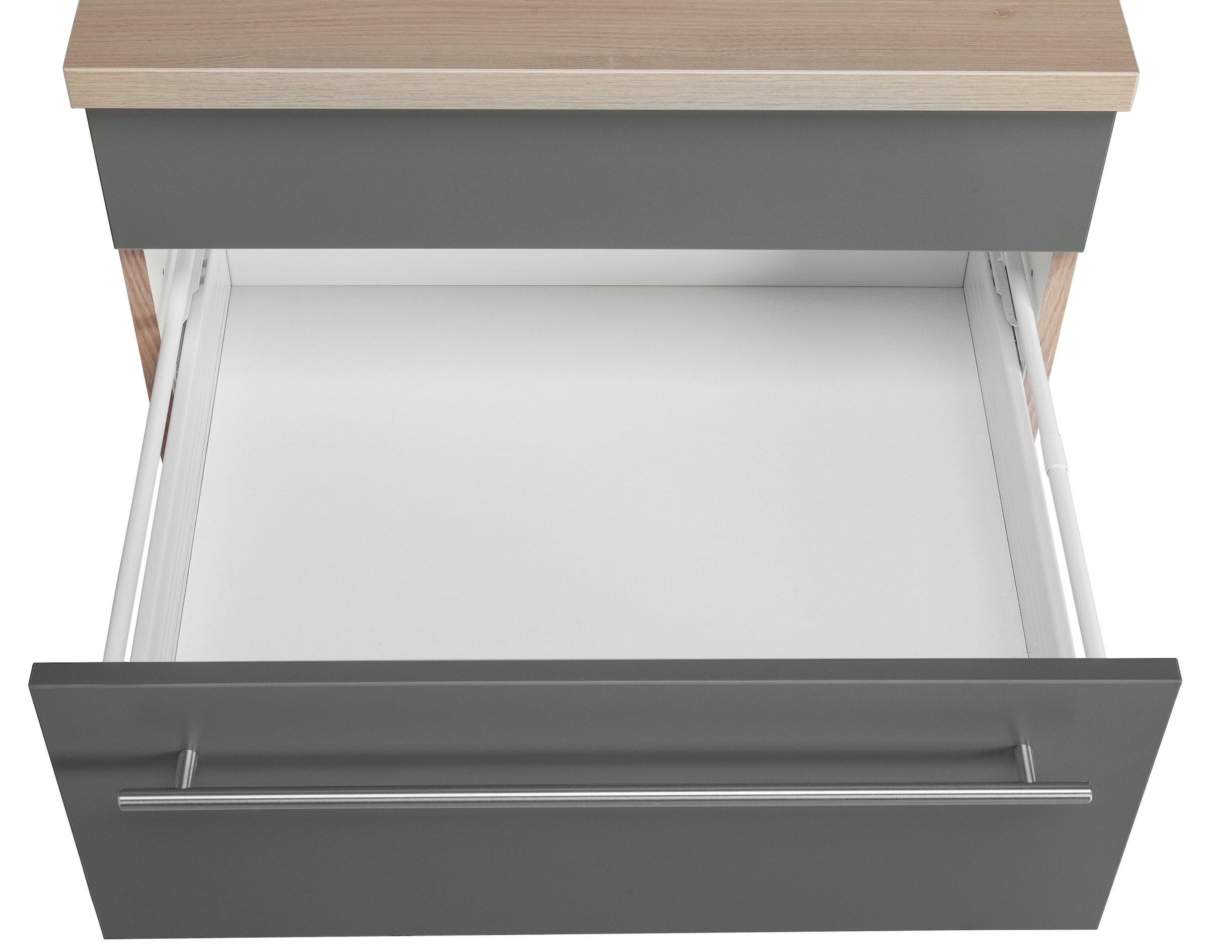 OPTIFIT Küche »Bern«, (Spar-Set), Breite 240 cm, mit E-Geräten, Stärke der Arbeitsplatte wählbar