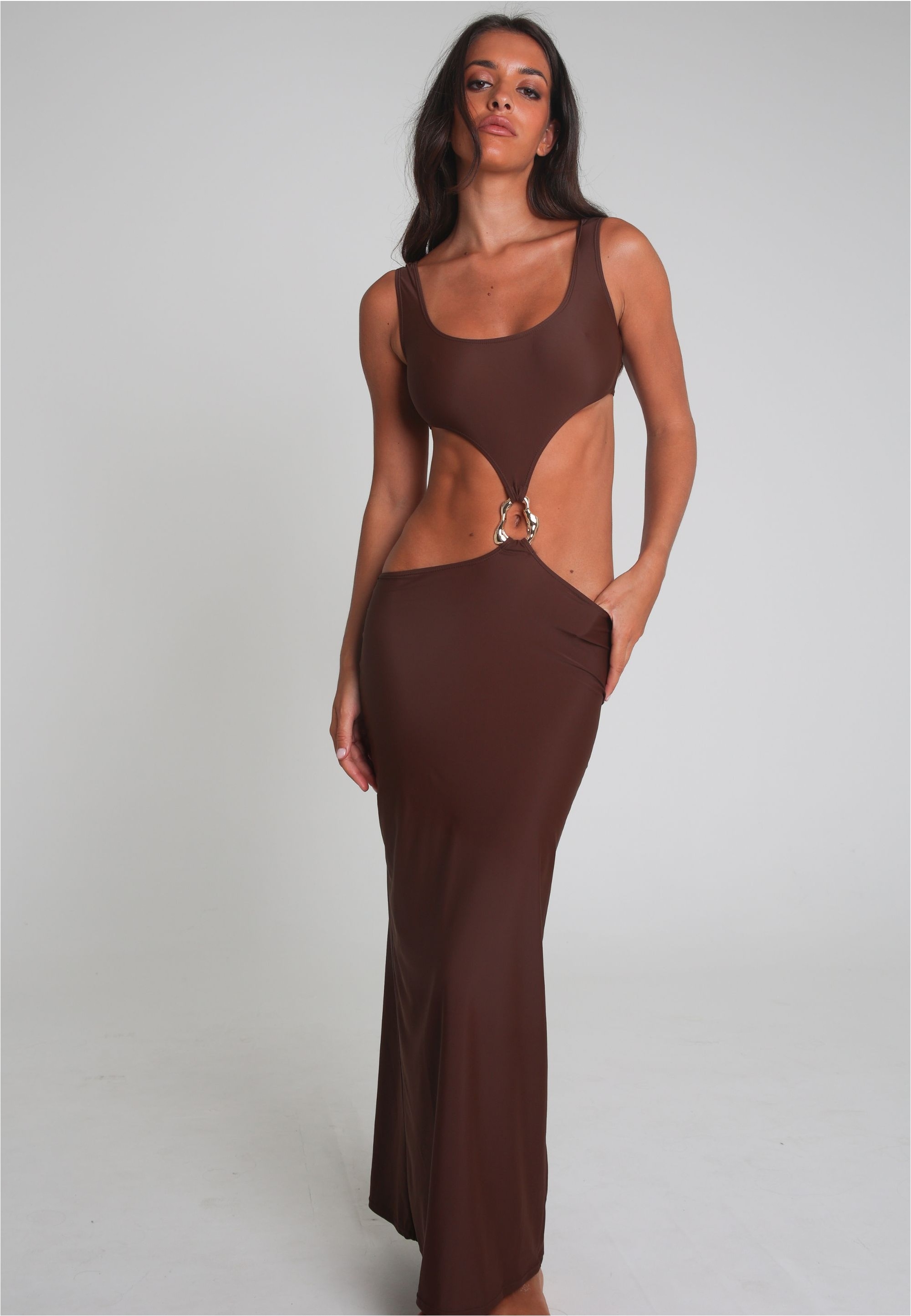 Moda Minx Jerseykleid "Irregular Hoop Long Dress", (1 tlg.), mit tollen Cut günstig online kaufen