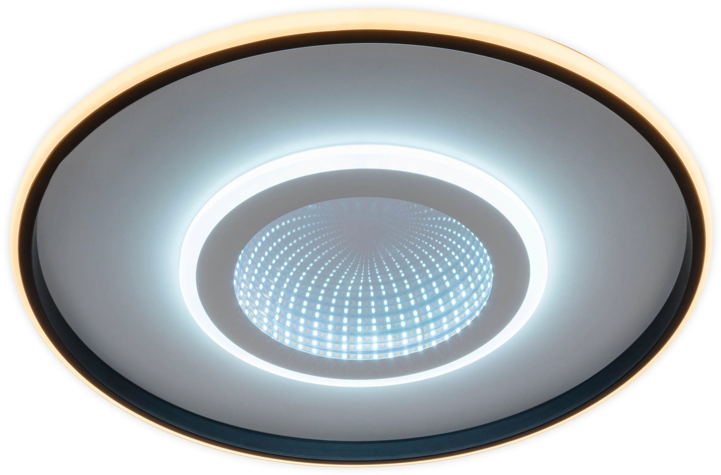 my home LED Deckenleuchte »Mona Deckenlampe mit Infinity 3D Effekt«, 1 flammig, Leuchtmittel LED-Board | LED fest integriert, D: 50cm, dimmbar, inkl. Memory, CCT, Fernbedienung, 40W, Tunnel Mirror