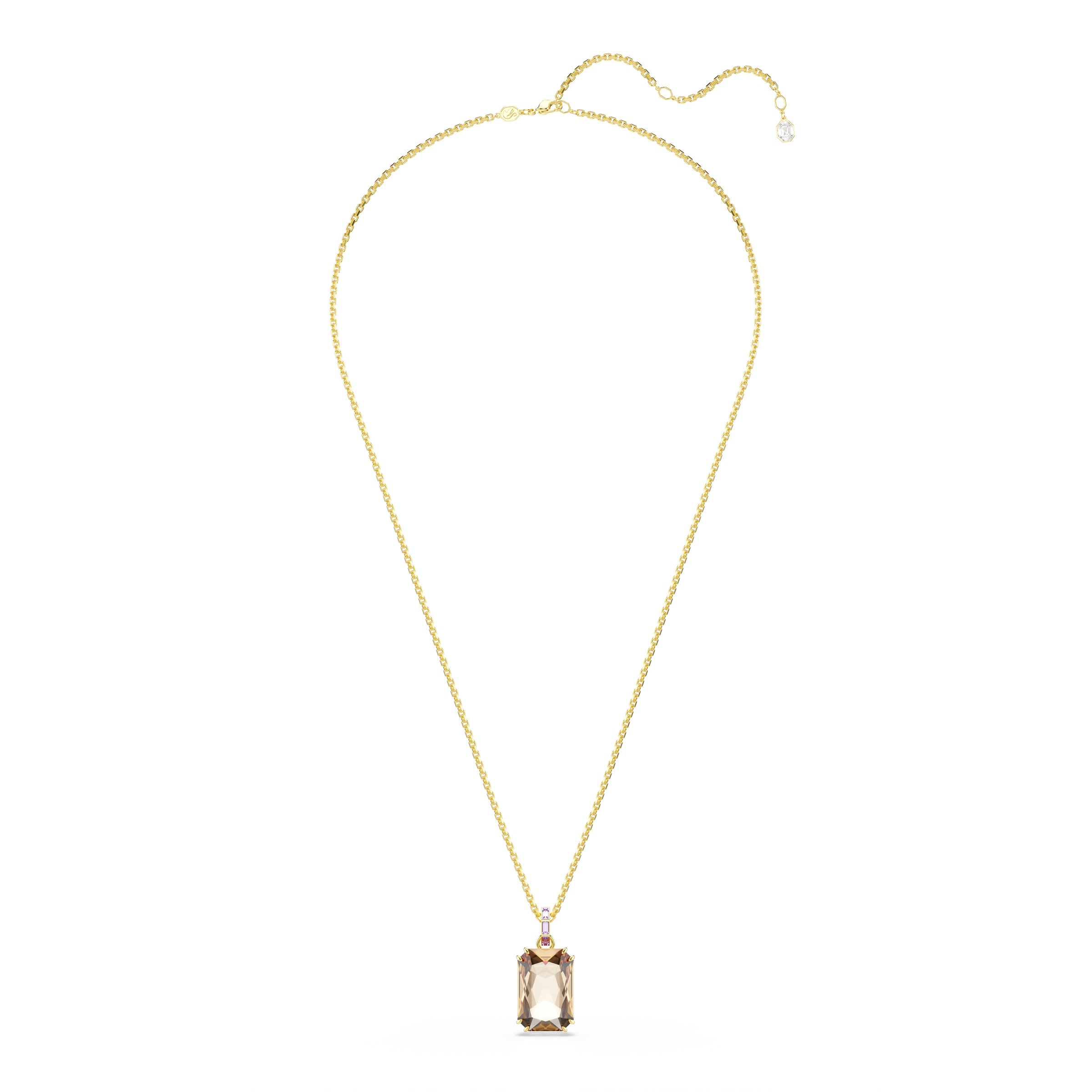 Kette mit Anhänger SWAROVSKI "Schmuck Geschenk Millenia Halskette", gold (gelbgoldfarben, hellbraun, lila), Halsketten, Damen, Metall, mit Swarovski Kristall 4