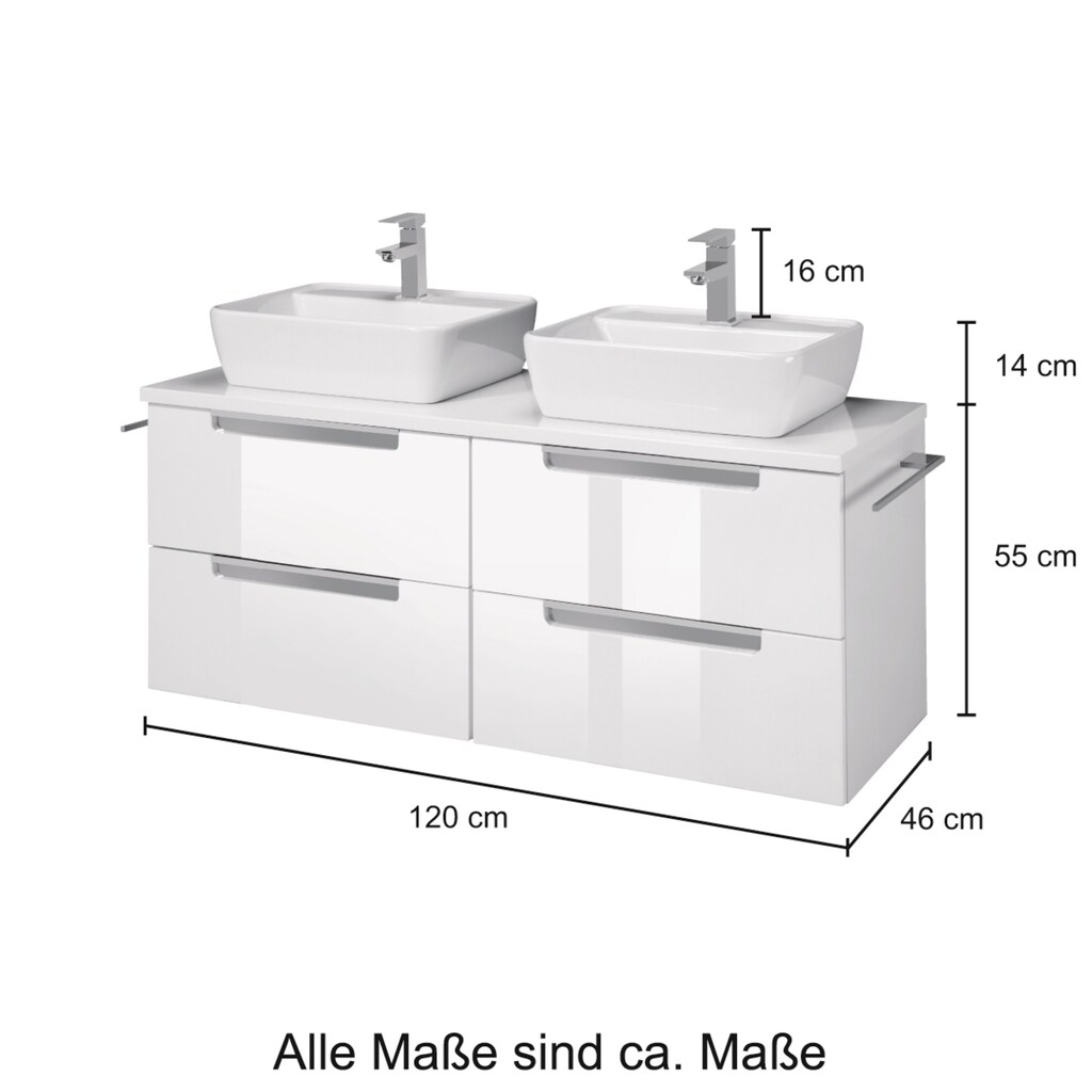 HELD MÖBEL Doppelwaschtisch »Malibu«