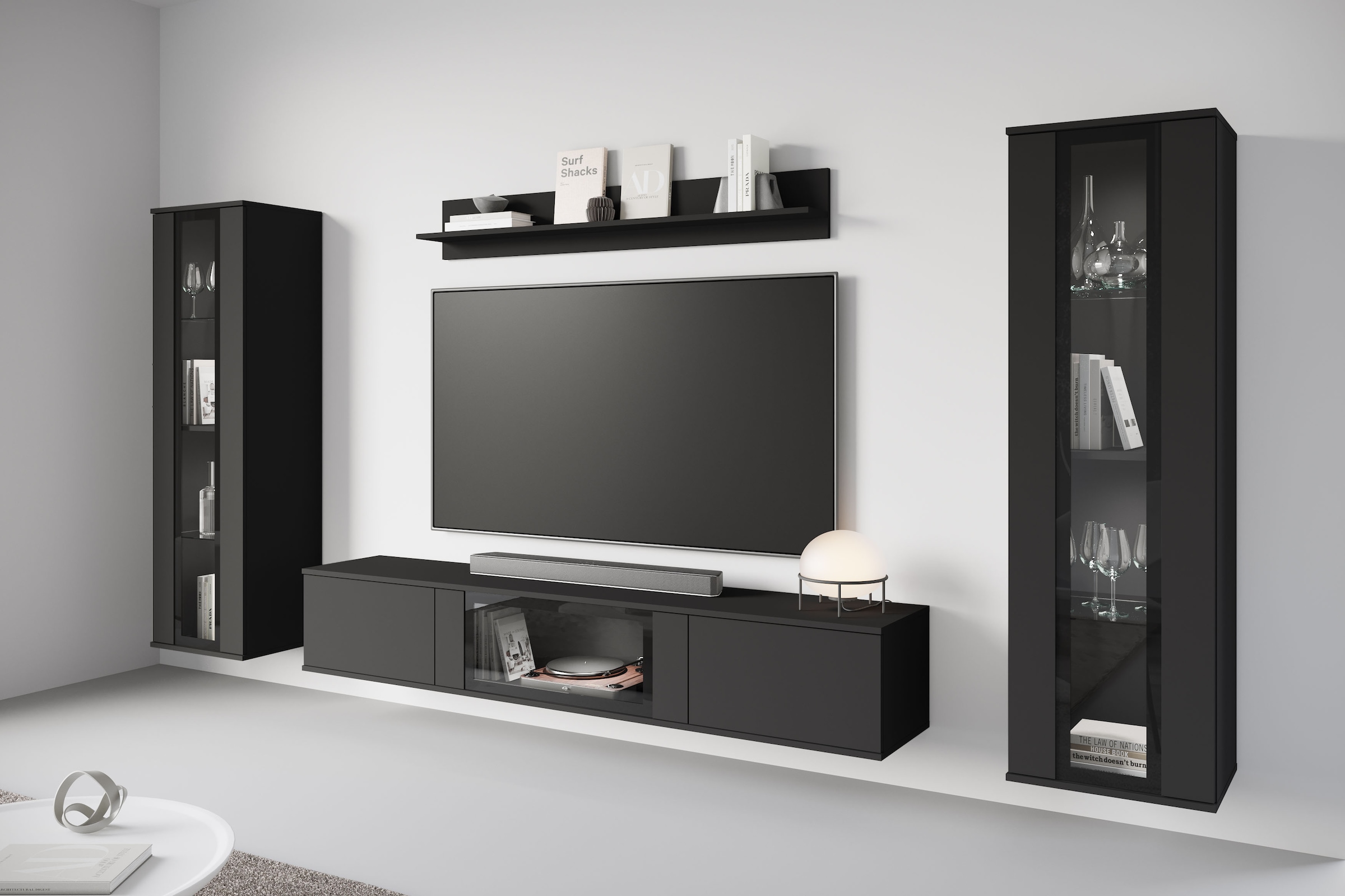 Home affaire Wohnwand "Caro, stehend und hängend montierbar" Komplett-Set, günstig online kaufen