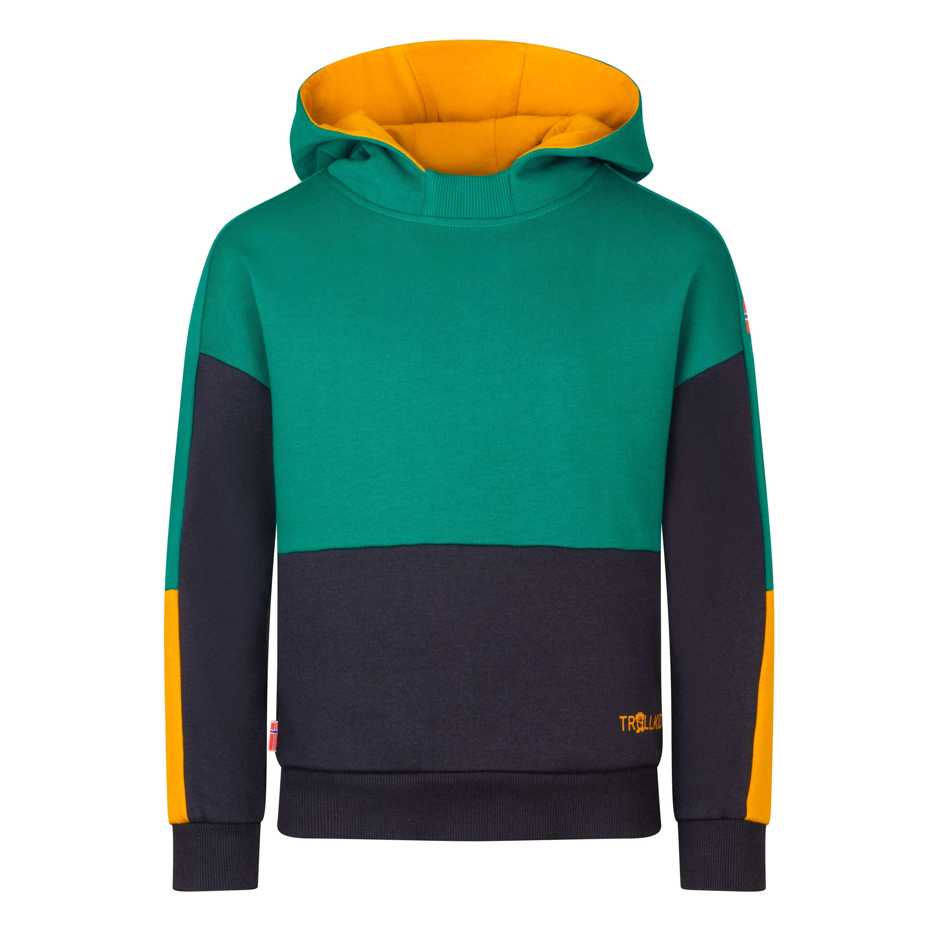 TROLLKIDS Kapuzensweatshirt "KIDS RONDANE SWEATER", mit farblich passender Fütterung, aus Baumwolle