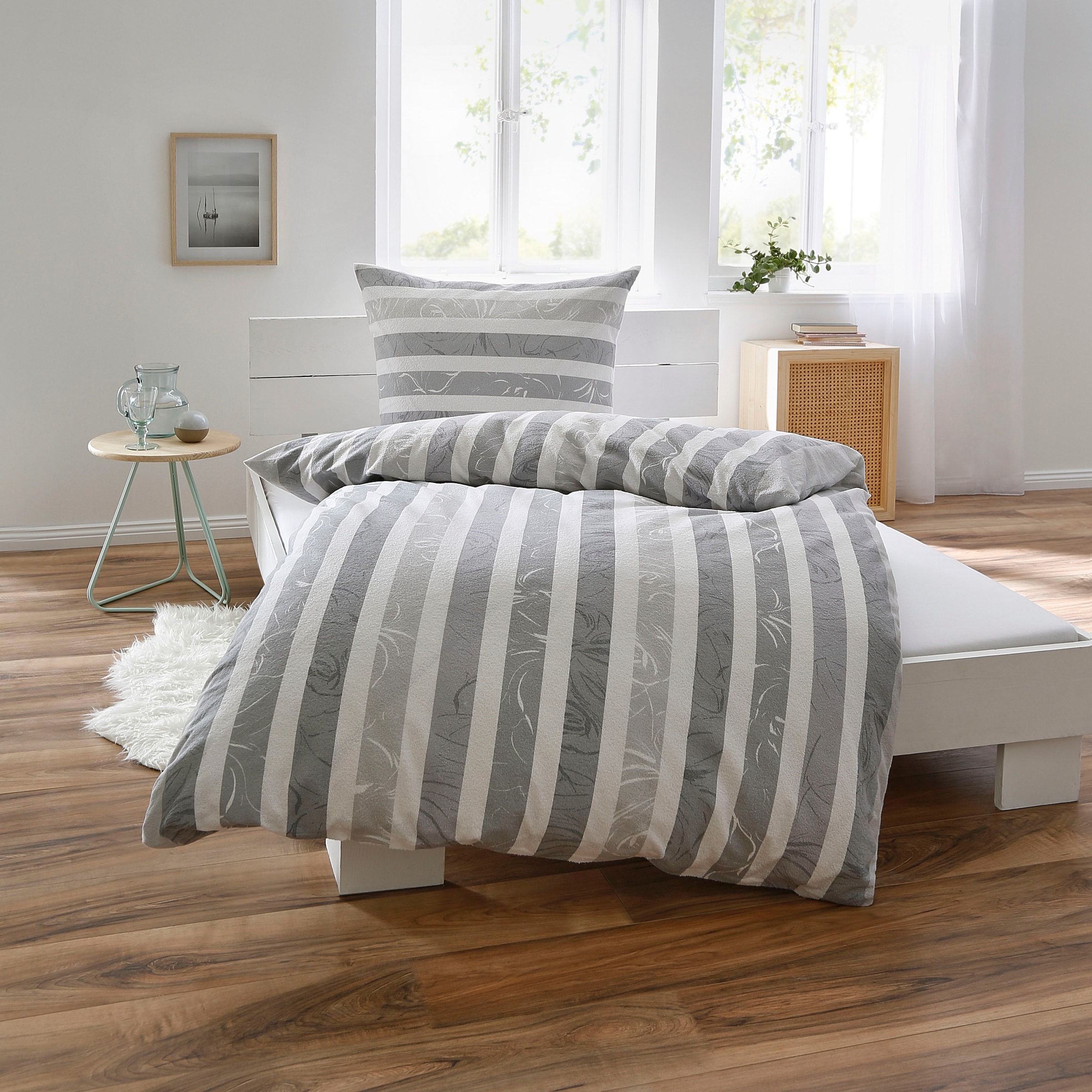 Dyckhoff Bettwäsche "Blockstreifen" 2 Stk. aus Weichfrottier günstig online kaufen