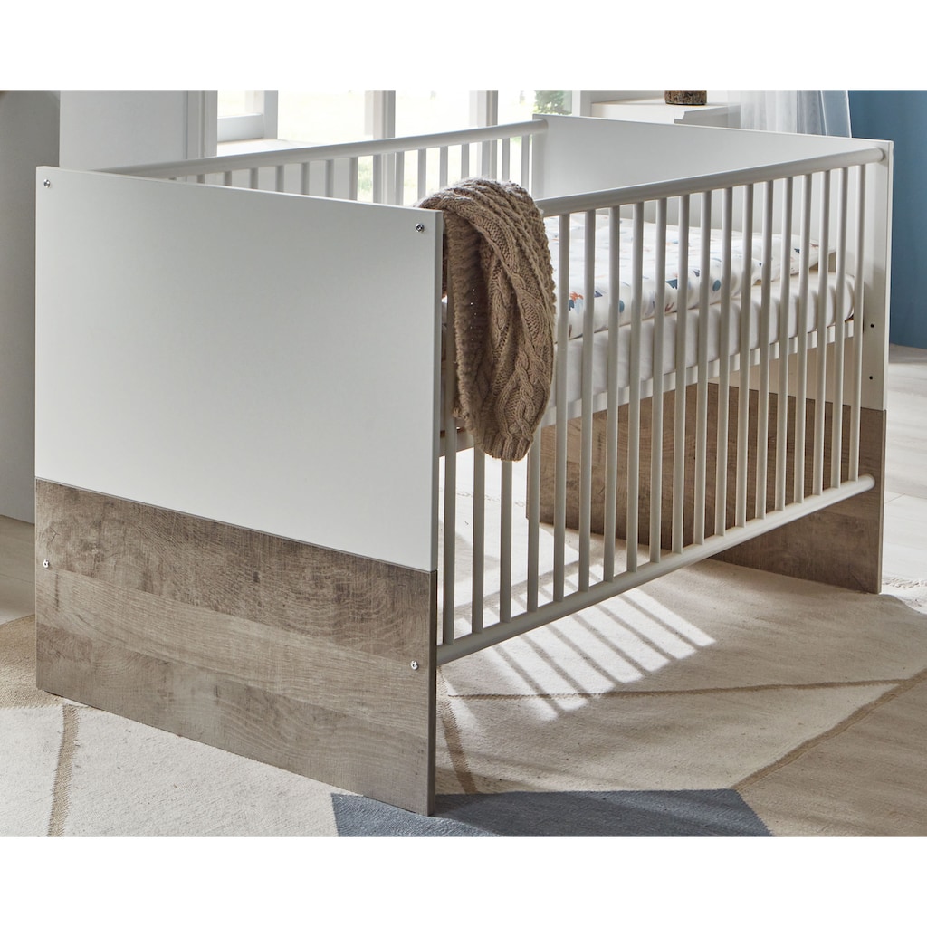 arthur berndt Babyzimmer-Komplettset »Selina«, (Set, 3 St., Kinderbett, Wickelkommode, Schrank), Made in Germany; bestehend aus Kinderbett, Wickelkommode und Schrank