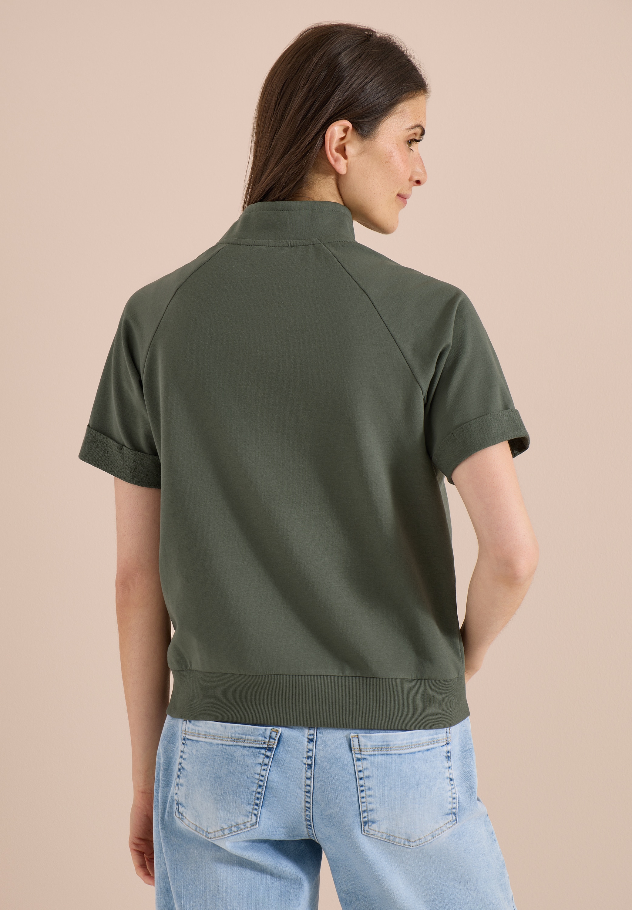 Cecil Sweatjacke mit Stehkragen