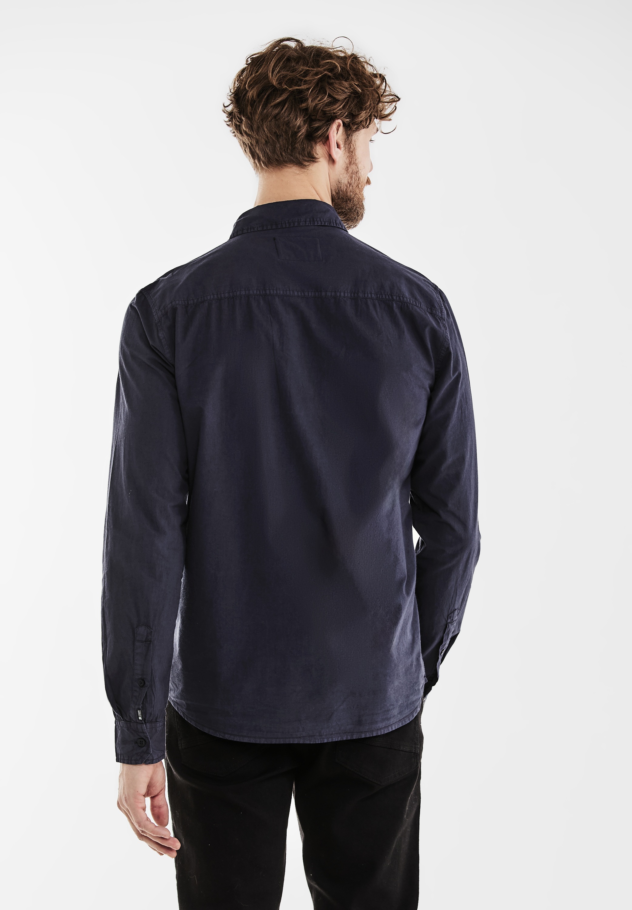 STREET ONE MEN Langarmhemd, aus reiner Baumwolle
