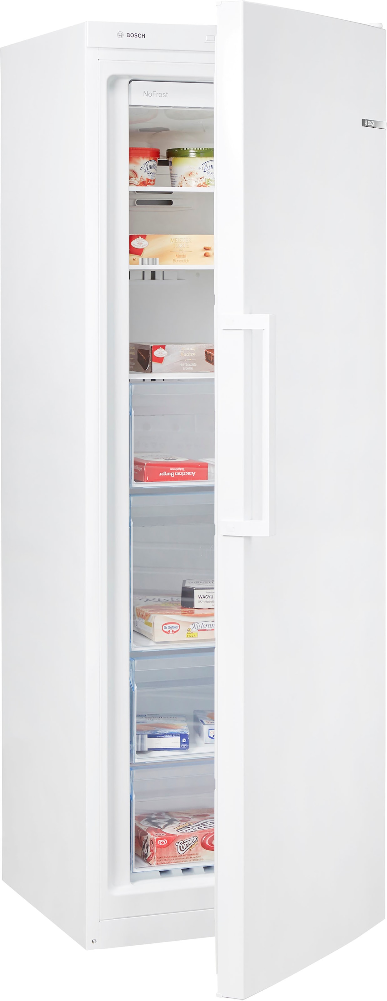 BOSCH Gefrierschrank "GSN33VWEP", B:60cm H:176cm T:65cm, weiß, Gefrierschränke, Kein Abtauen, No Frost und hohe Flexibilität dank variabler Schubladen
