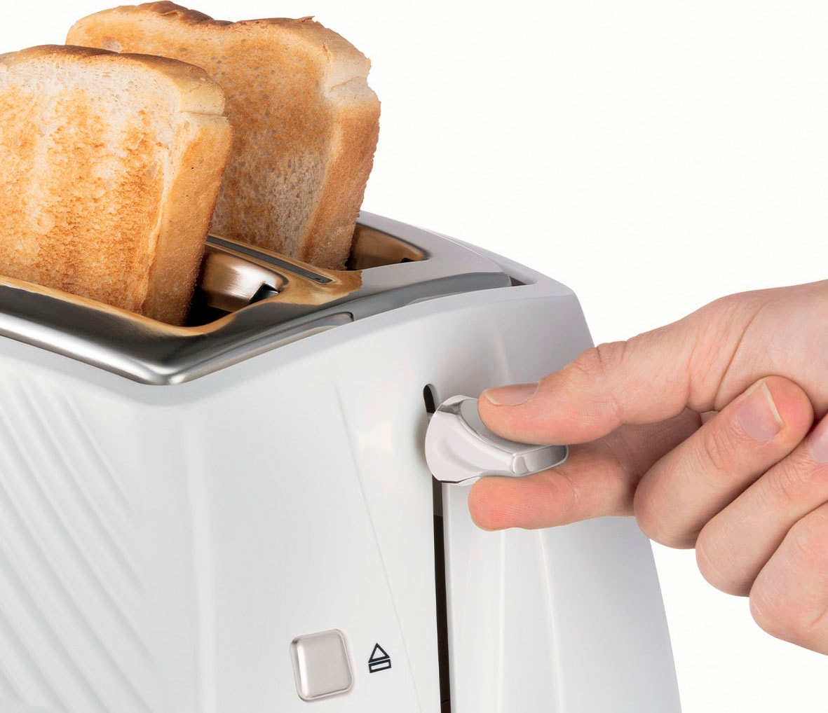 RUSSELL HOBBS Toaster »Groove 26391-56«, 2 lange Schlitze, für 2 Scheiben, 850 W, weiß, 850 Watt - 6 Bräunungsstufen