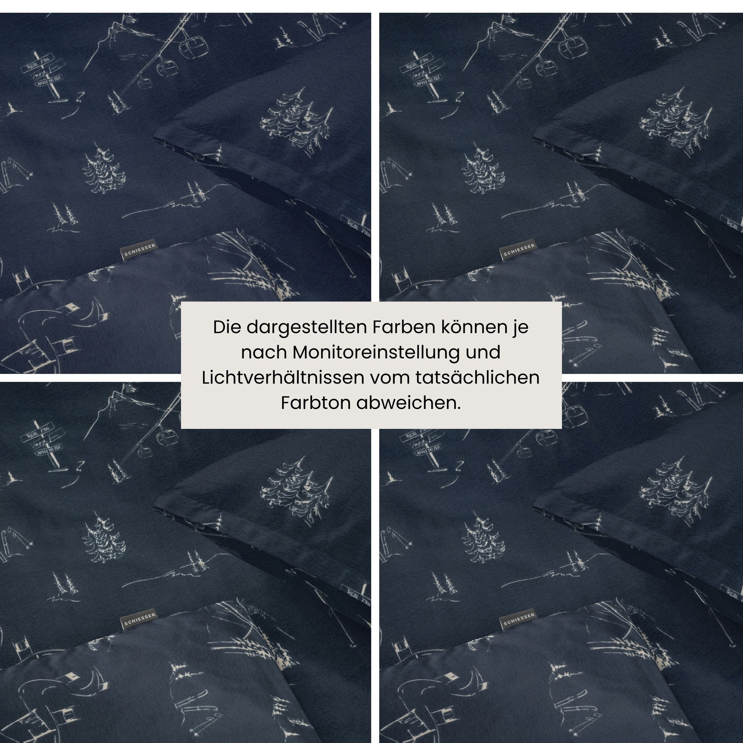 Schiesser Bettwäsche »Skiing aus weicher Baumwolle mit Winterprint« 2 OEKO-TEX® MADE IN GREEN