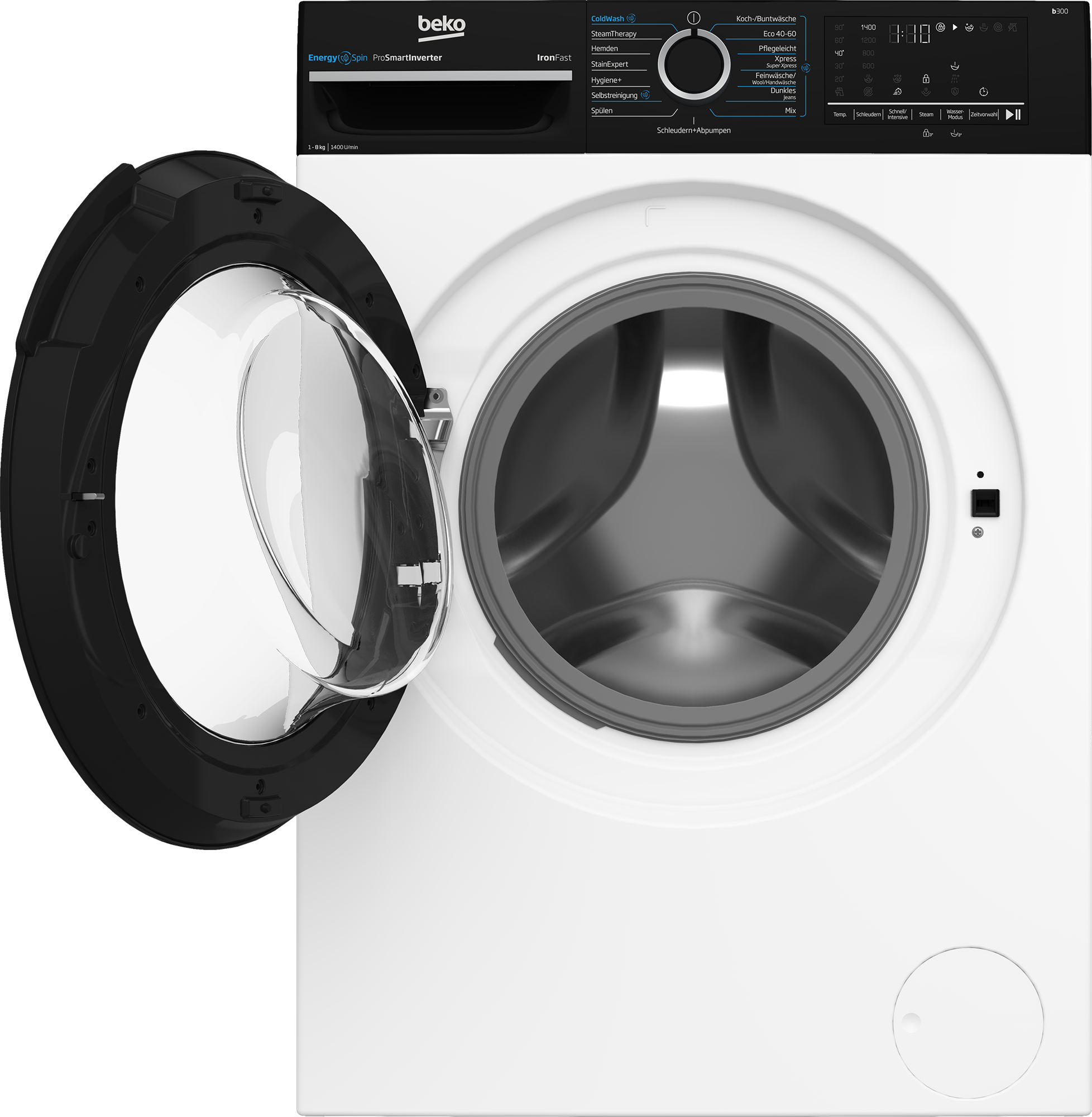 BEKO Waschmaschine »BM3WFU4841W«, 8 kg, 1400 U/min, Waschen mit EnergySpin: Bis zu 35 % Energie sparen – nicht nur in Eco