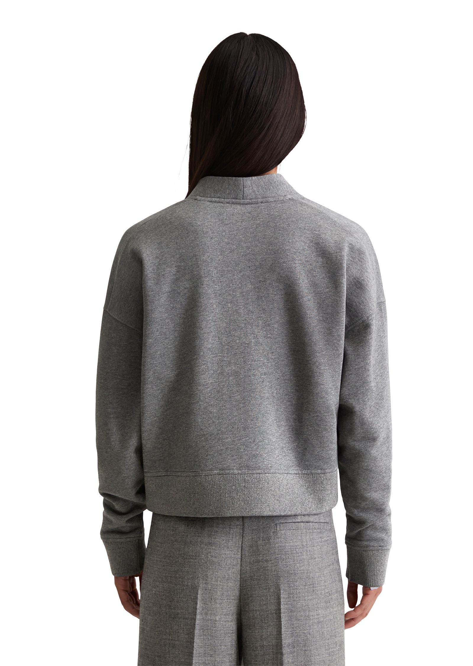 Marc O'Polo Sweatjacke »mit Rippstrick-Bund«