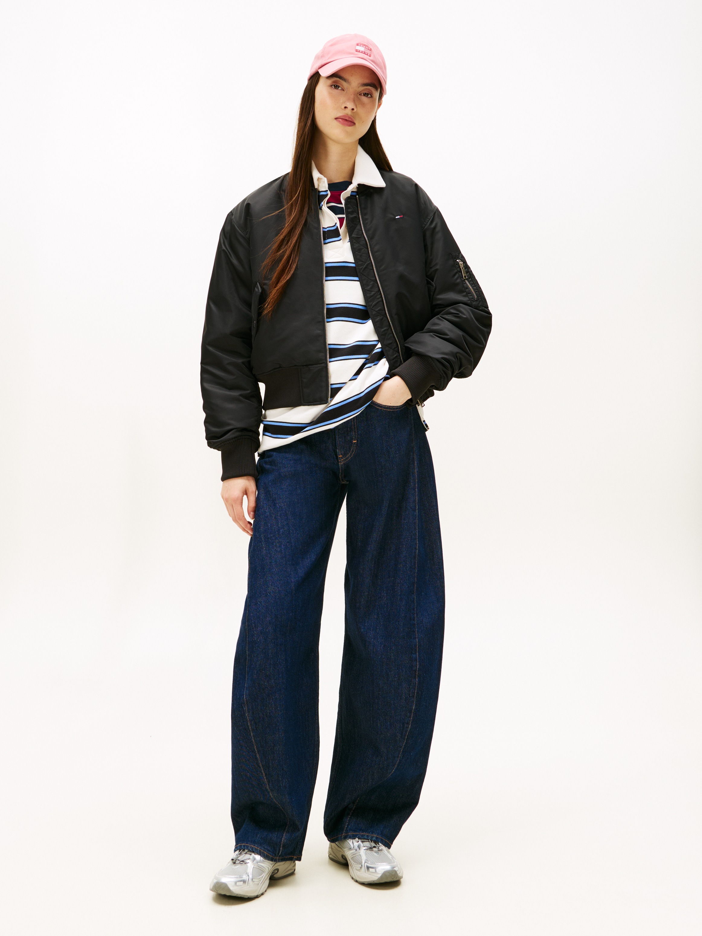 Thumbnail - Tommy Jeans Bomberjacke "TJW ESSENTIAL BOMBER JACKET" ohne Kapuze Mit Reißverschlusstaschen an den Ärmeln