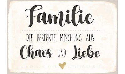 Metallbild »Familie«, Sprüche, (1 St.)