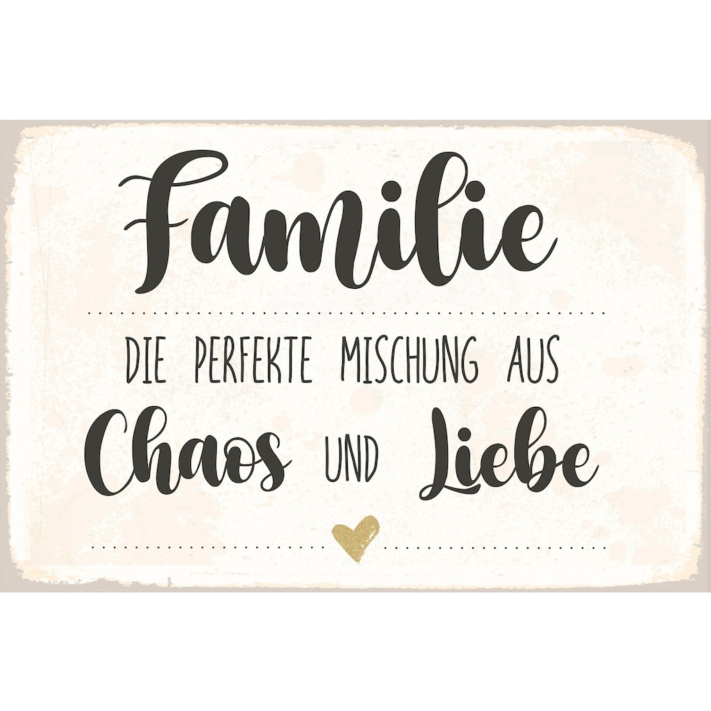 queence Metallbild »Familie«, Sprüche, (1 St.)