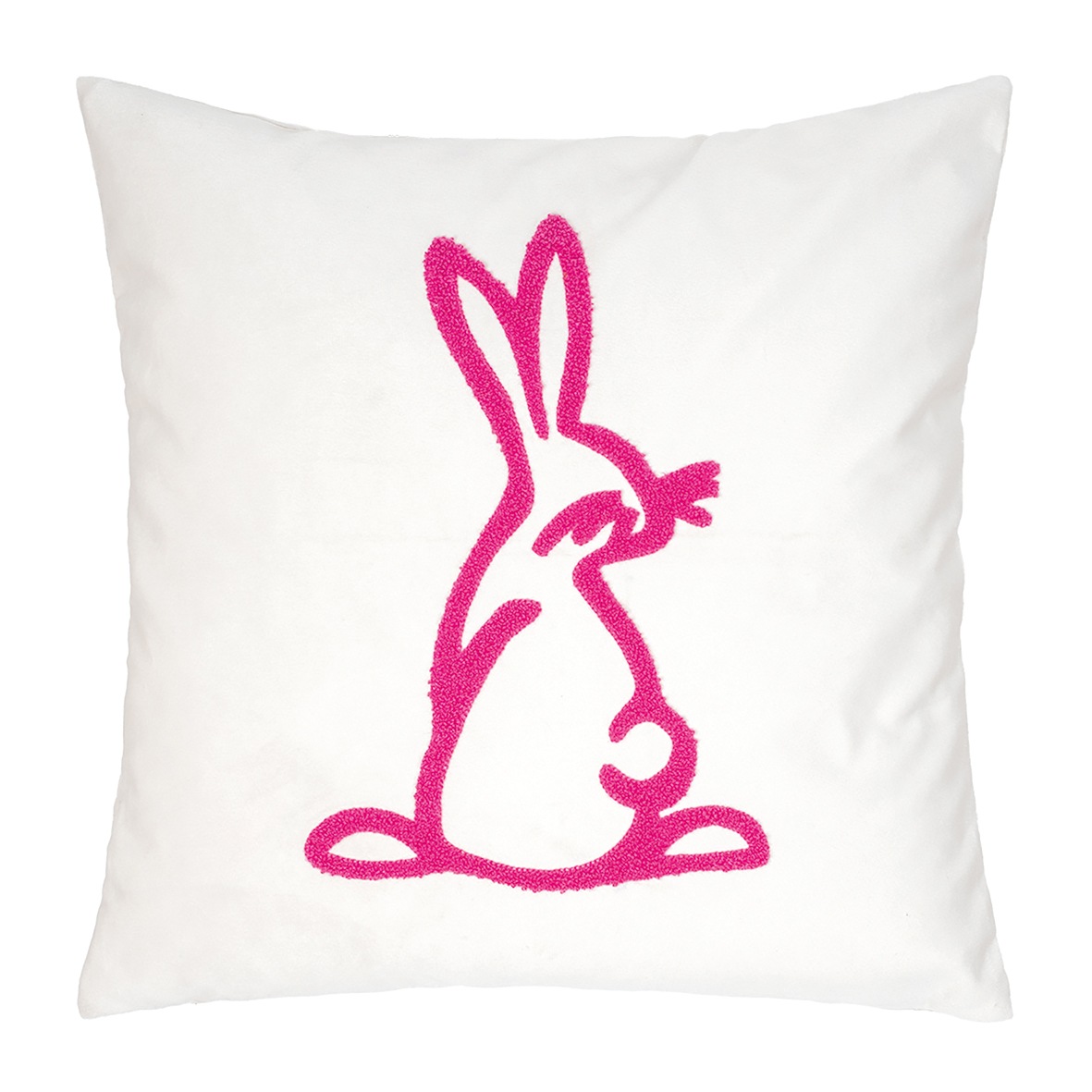 Dekokissen PAD, B:45cm L:45cmpink, Polyester, Dekokissen_Sitzkissen_Kissenhüllen, "BUNNIES", Embroidery