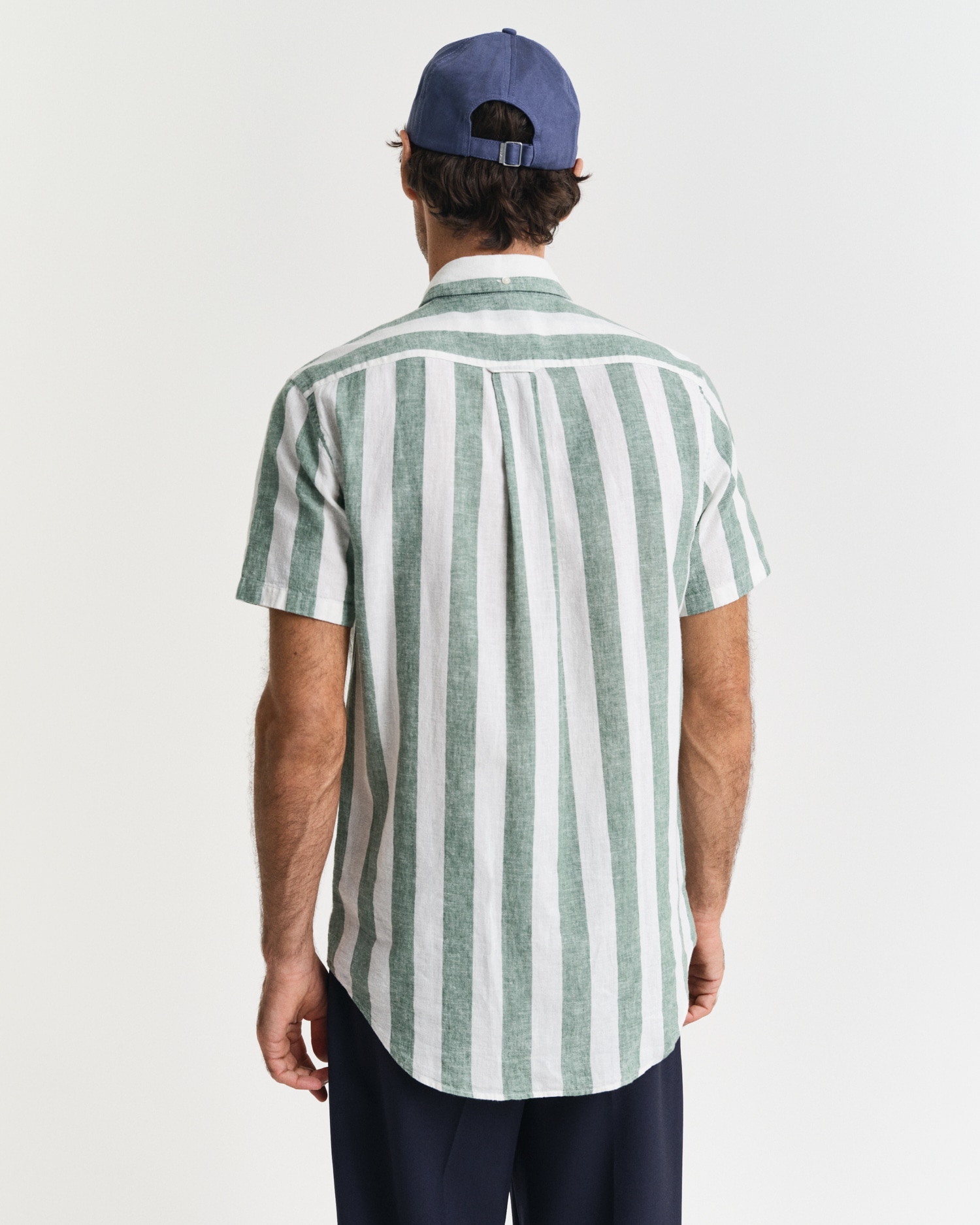 Gant Kurzarmhemd »REG COTTON LINEN STRIPE SS SHIRT«