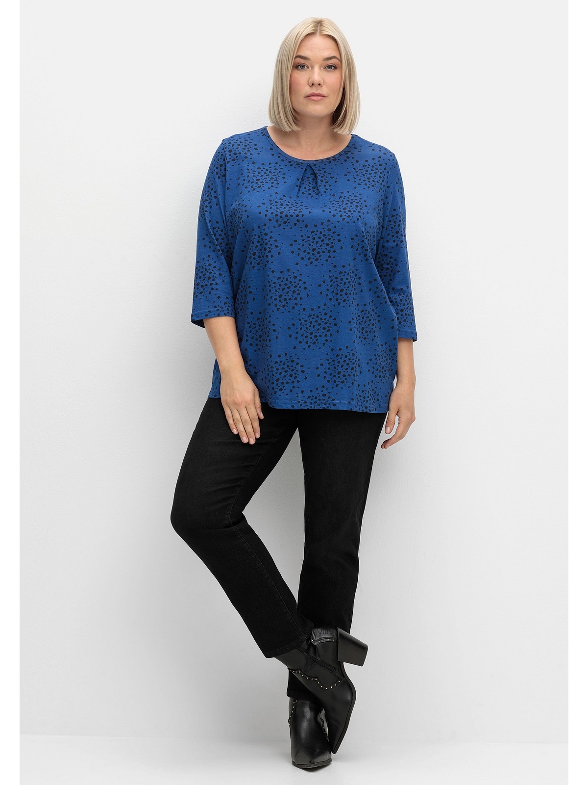 Sheego 3/4-Arm-Shirt »Große Größen«, mit Konfetti-Print