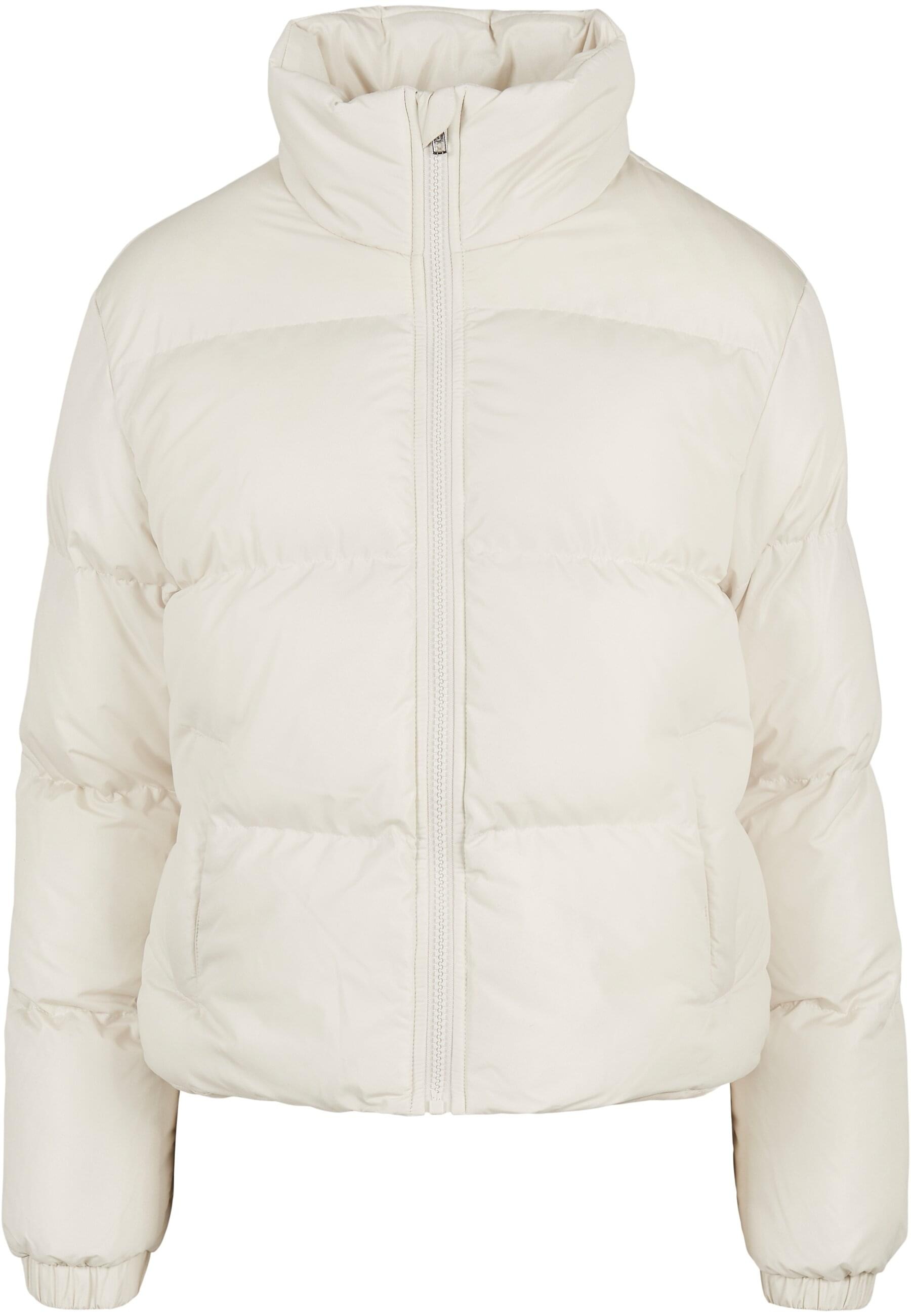 URBAN CLASSICS Winterjacke "Urban Classics Damen Ladies Short Peached Puffer Jacket", (1 St.), ohne Kapuze