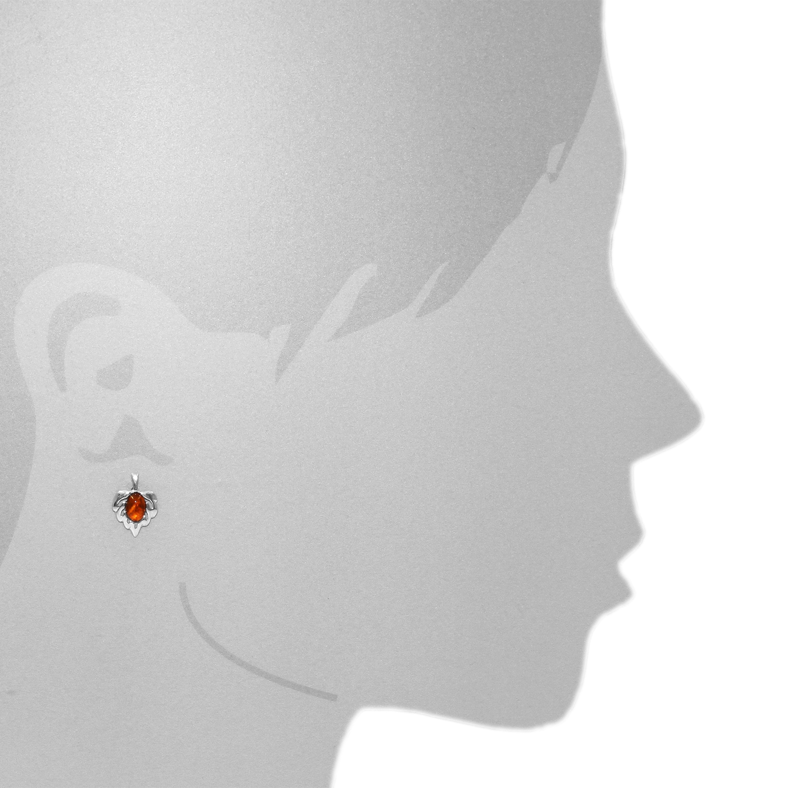 OSTSEE-SCHMUCK Paar Ohrstecker »- Fabina - Silber 925/000 - Bernstein«