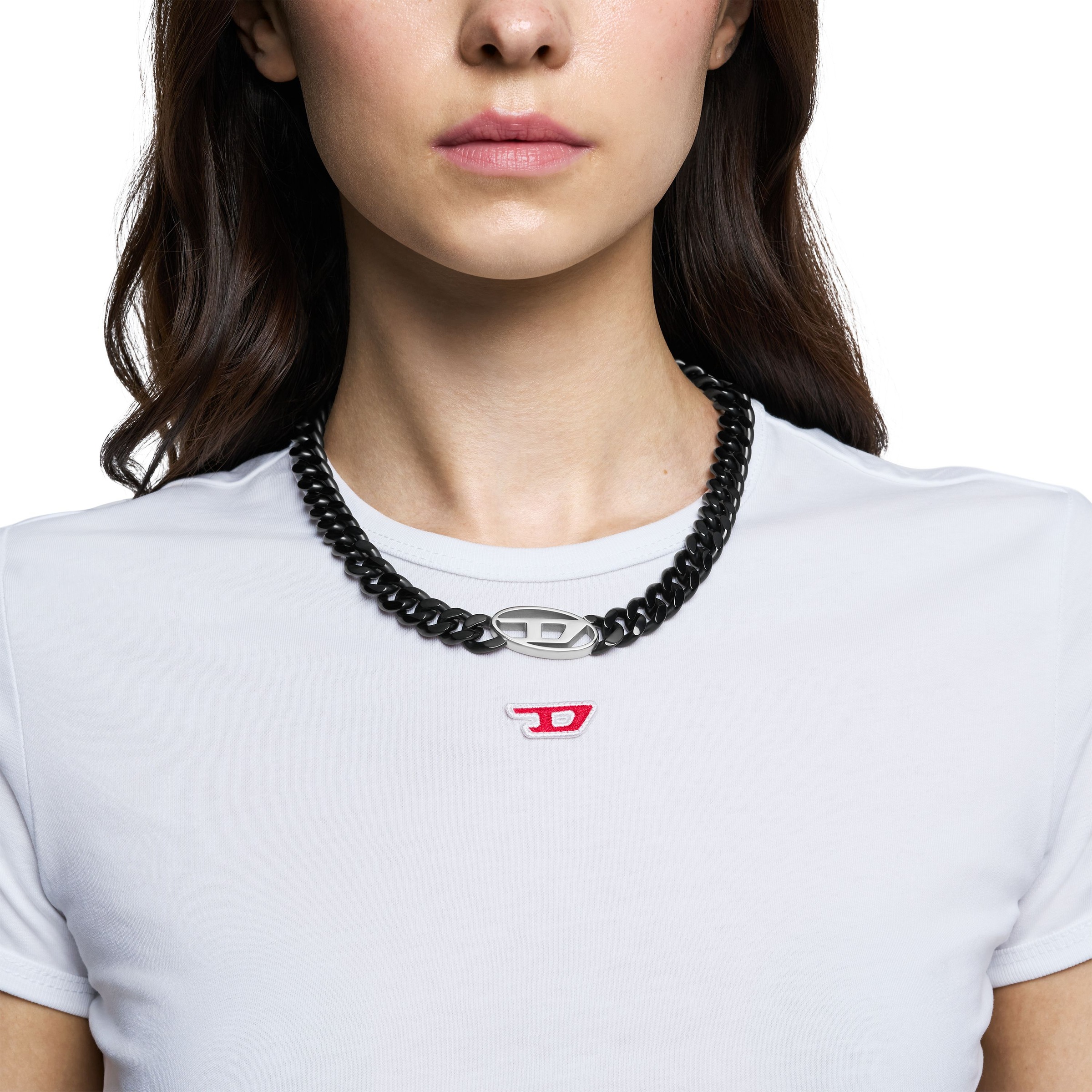 Diesel Kette mit Anhänger »Schmuck Geschenk Edelstahl OVAL D LOGO, DX1610931«