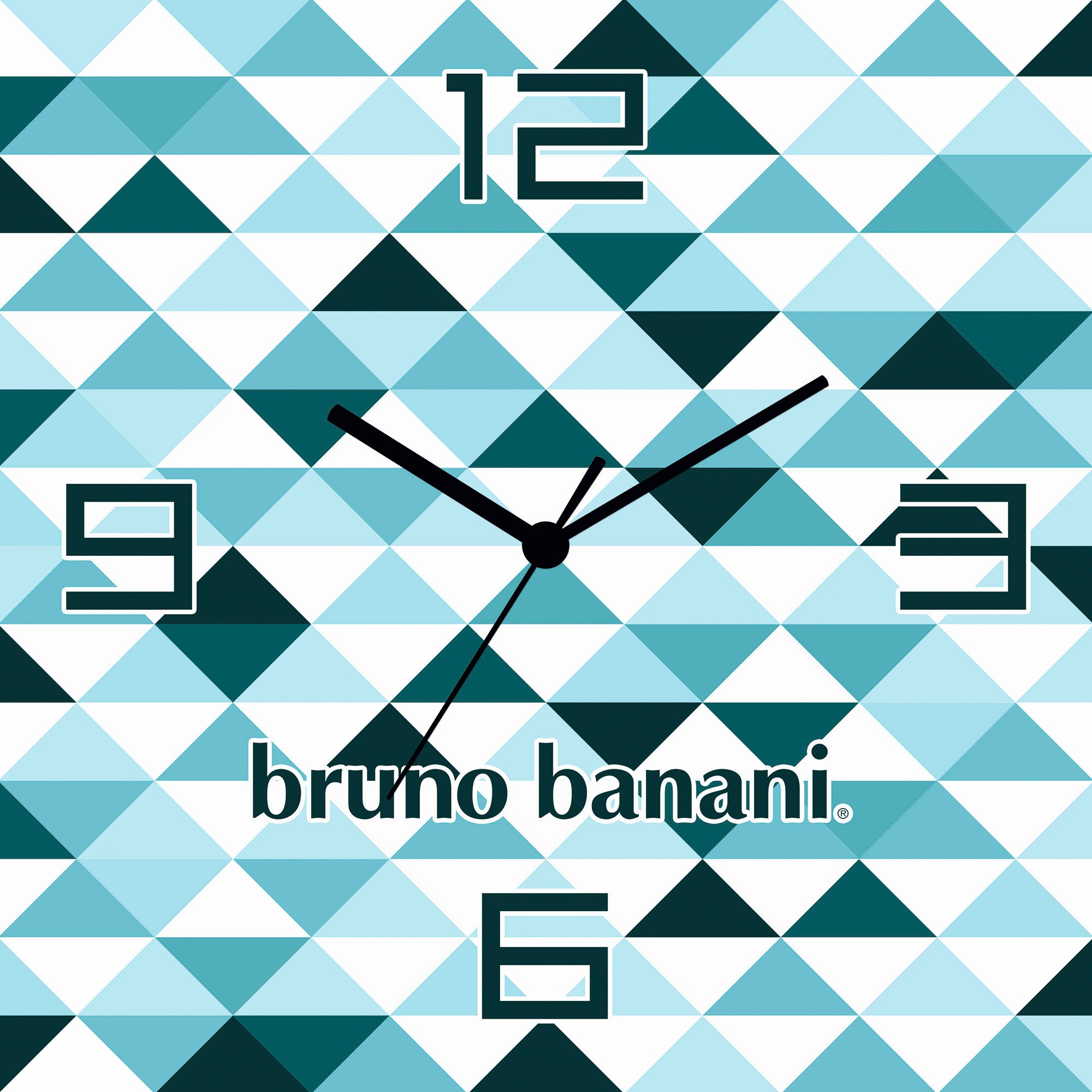 Bruno Banani Wanduhr "Wild Triangle" wahlweise mit Quarz- oder Funkuhrwerk, lautlos ohne Tickgeräusche