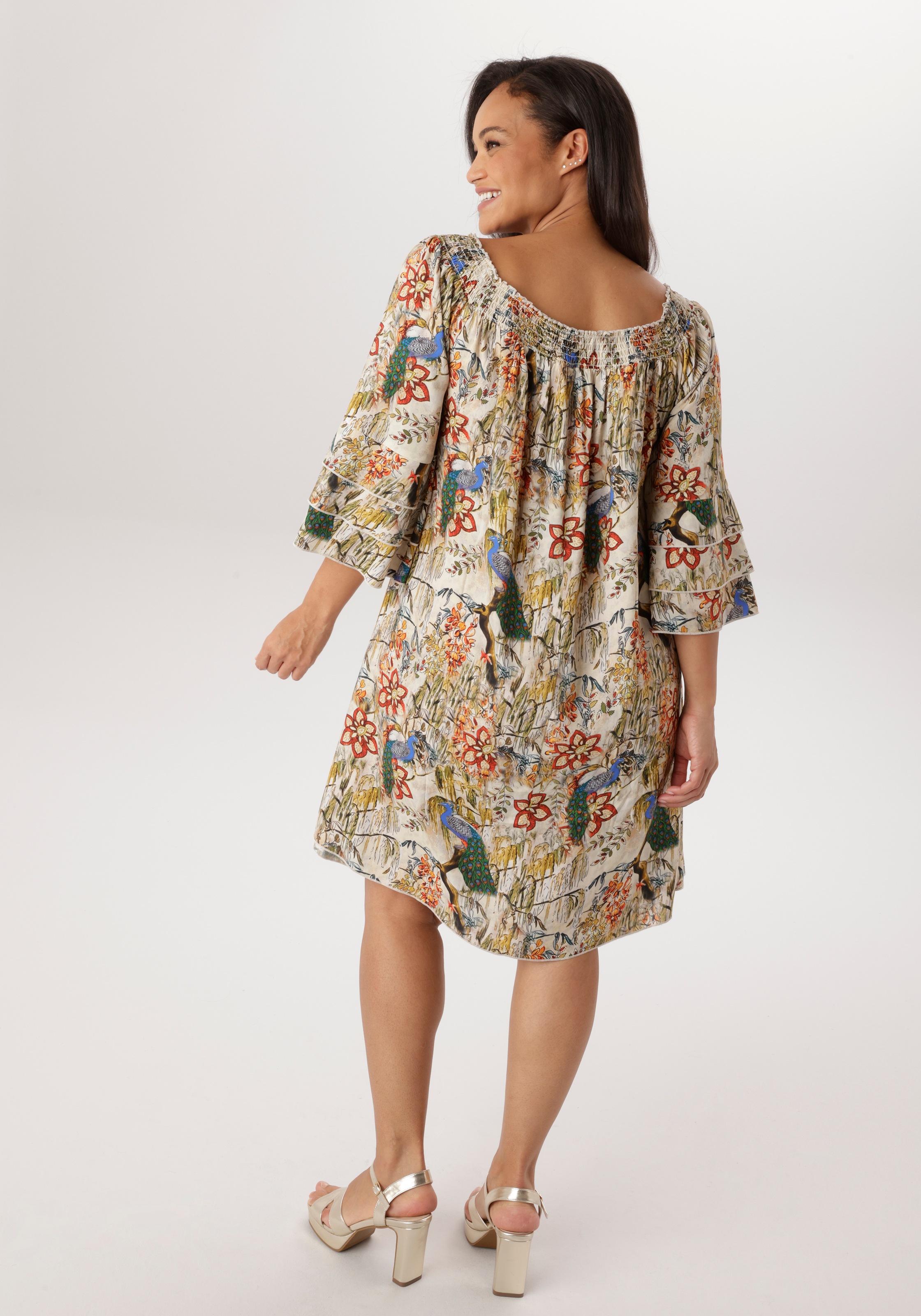 Thumbnail - Aniston PLUS Blusenkleid mit Gummizug am Ausschnitt- NEUE KOLLEKTION