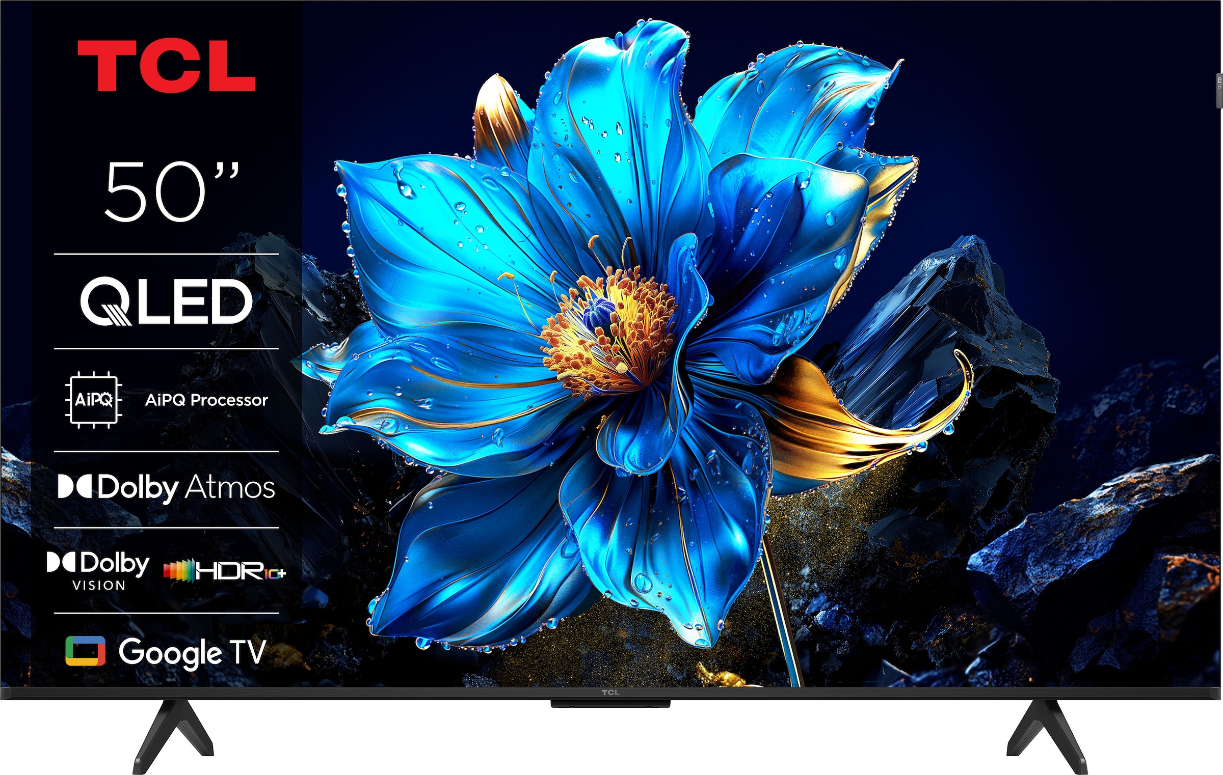 TCL QLED-Fernseher »50P71KX1«, 4K Ultra HD, Google TV-Smart-TV, Multi-HDR, Dolby Vision, Smart TV, Apple TV, Dolby Atmos, Slim Design