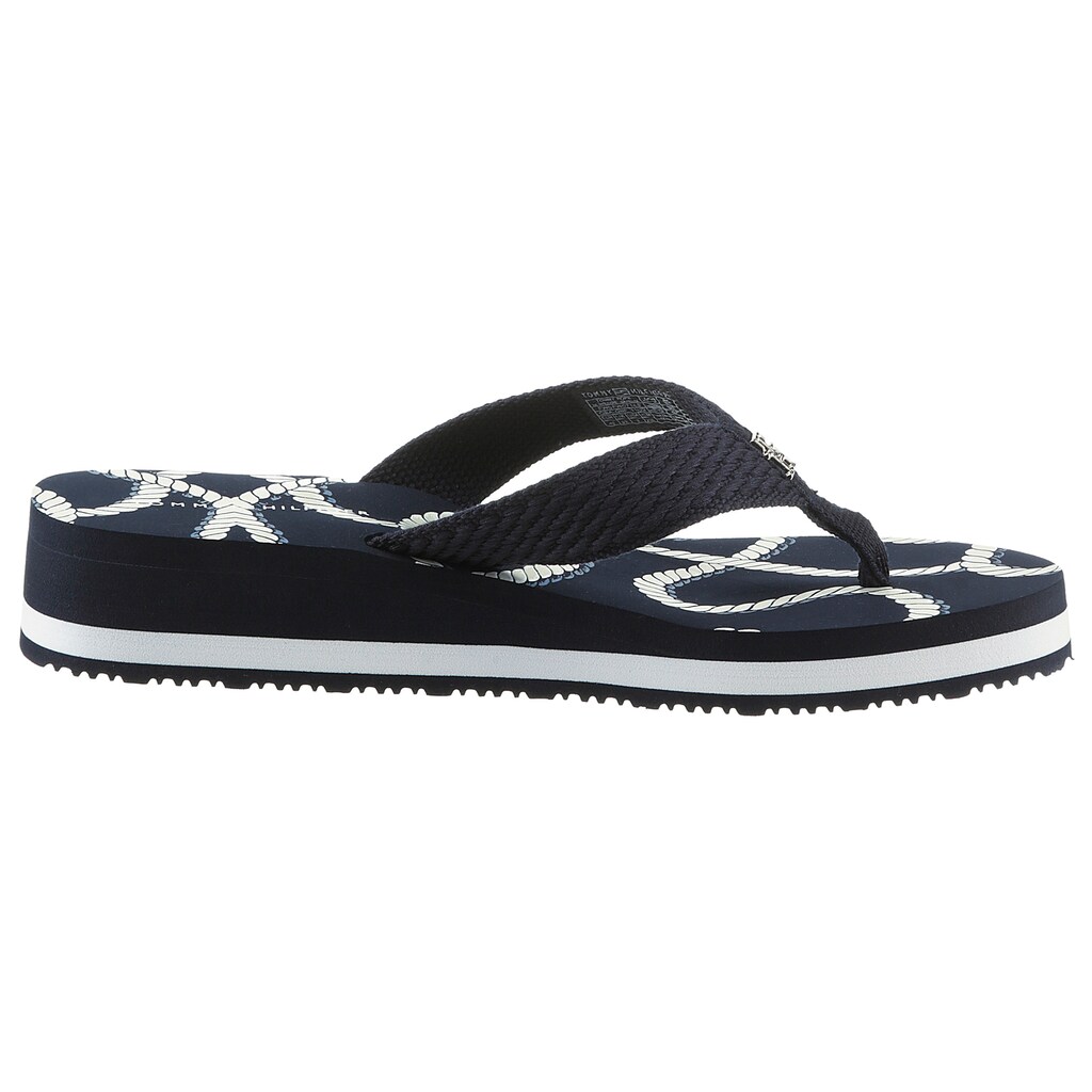 Tommy Hilfiger Zehentrenner »TOMMY ROPE M WEDGE SANDAL«