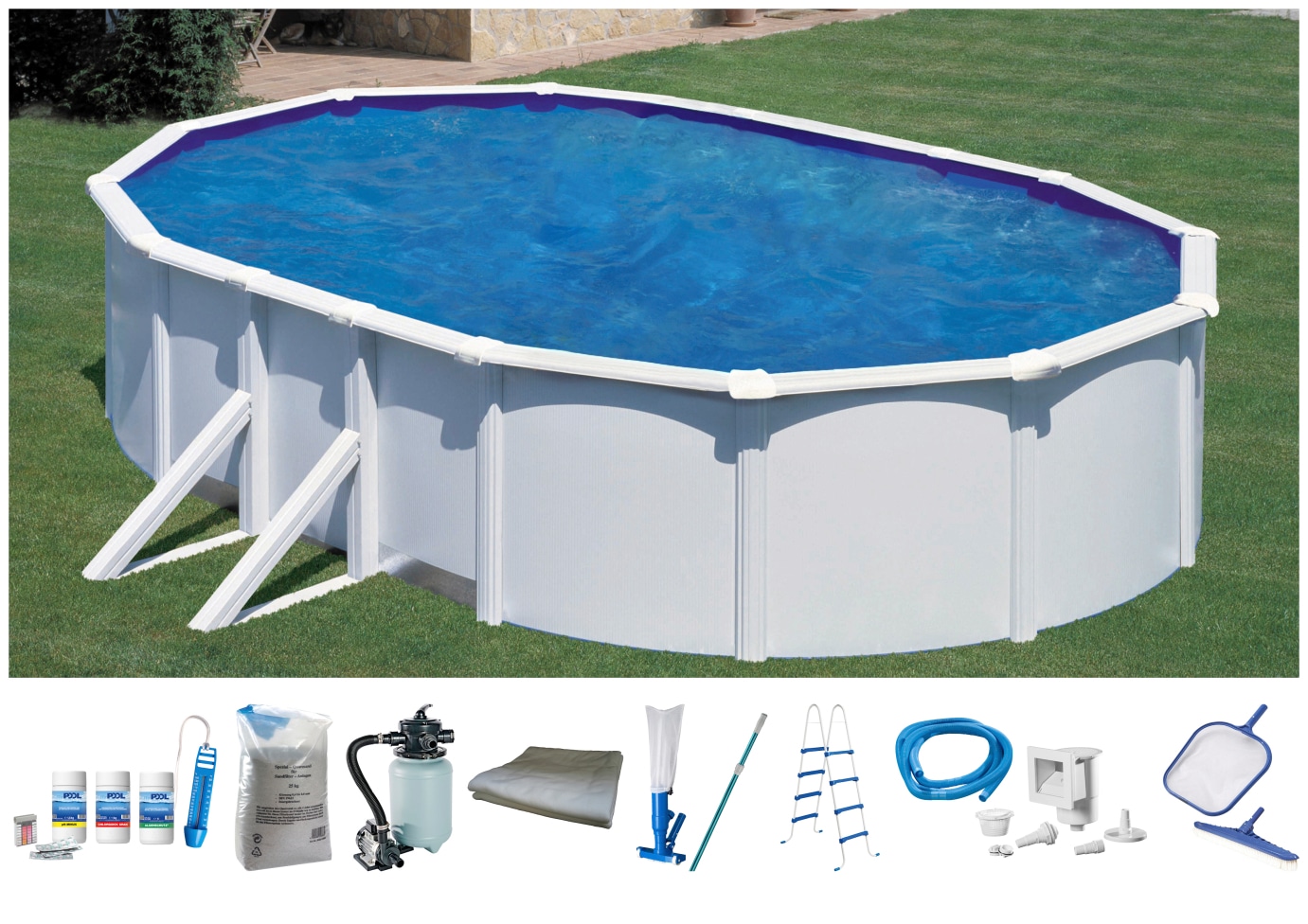 my POOL BWT Ovalpool 10-tlg., mit breitem Handlauf, in versch. Größen günstig online kaufen