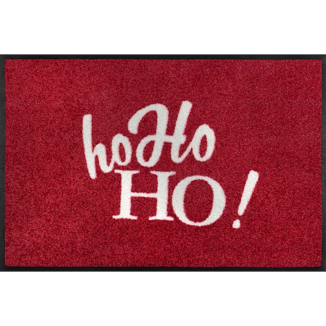 wash+dry by Kleen-Tex Fußmatte »ho Ho HO!«, rechteckig, Schmutzfangmatte,  mit Spruch, rutschhemmend, waschbar auf Rechnung | BAUR