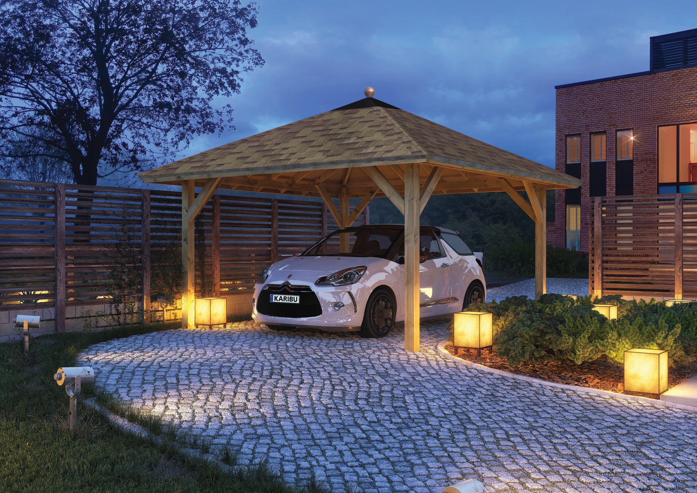 Karibu Pavillon »Kirn 1«, BxTxH: 431x431x315 cm