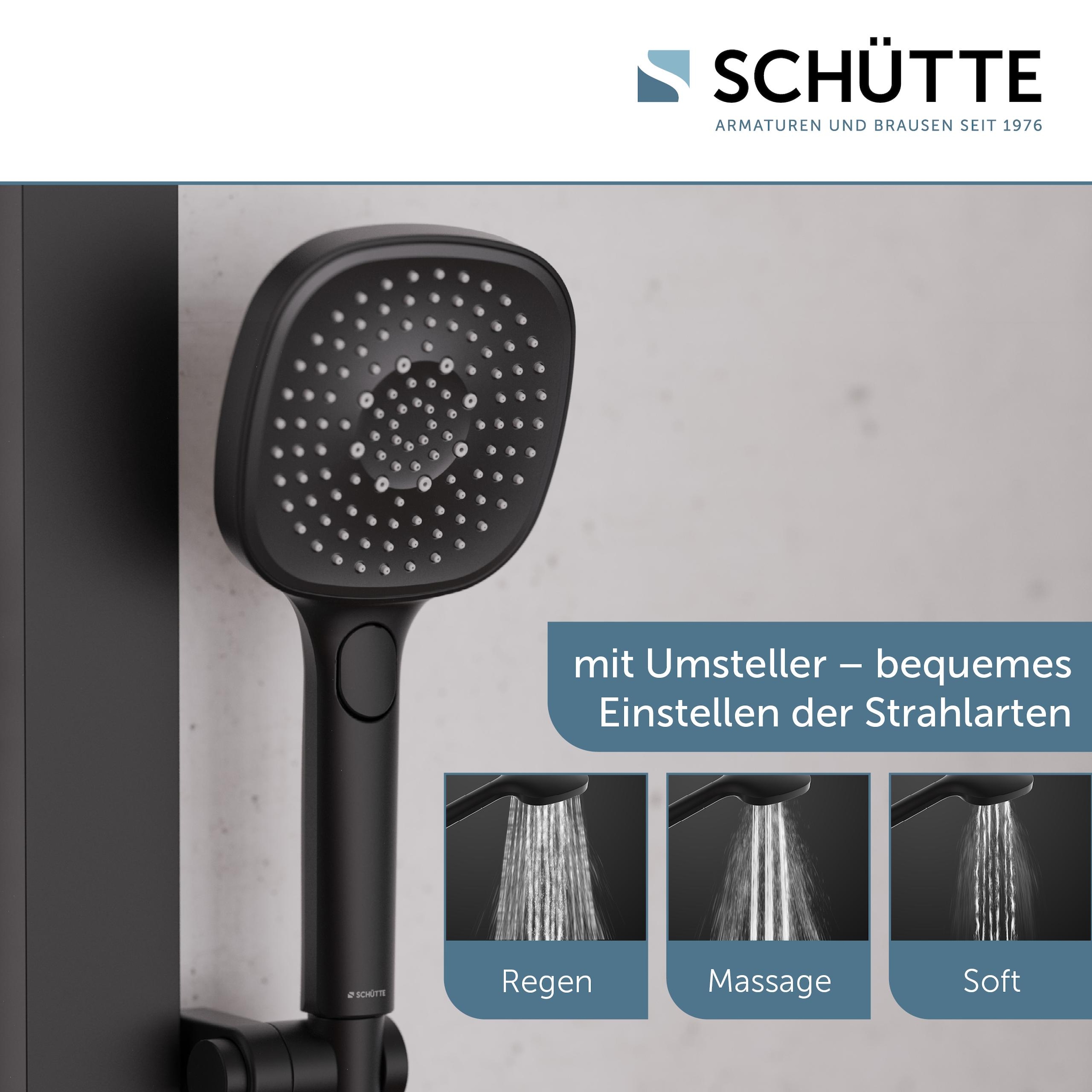 Schütte Brausegarnitur »LA PALMA«, (Komplett-Set), Regendusche, mit Antikalk-Beschichtung, wassersparend