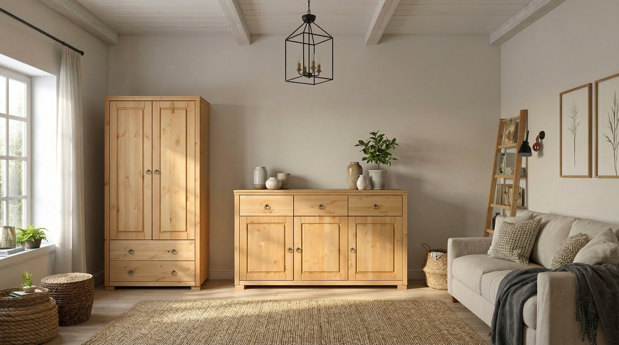 Home affaire Sideboard »Gotland« Kommode, Breite 147 cm, aus massiver Kiefer, FSC®