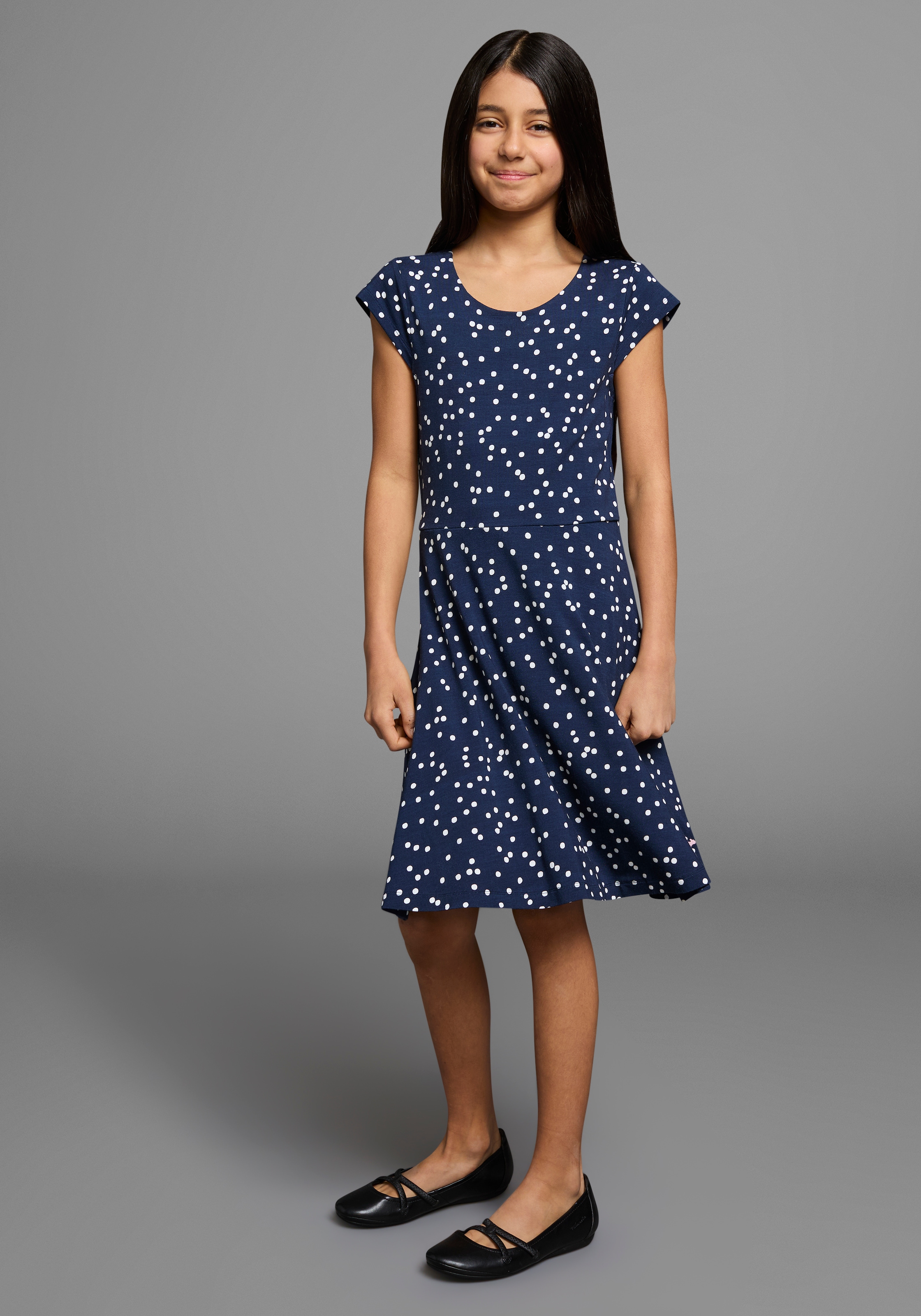 KangaROOS Jerseykleid », Skaterkleid aus Viskose«, für Sommer und Party, kniefrei, modisch, aus Viskose und Elasthan