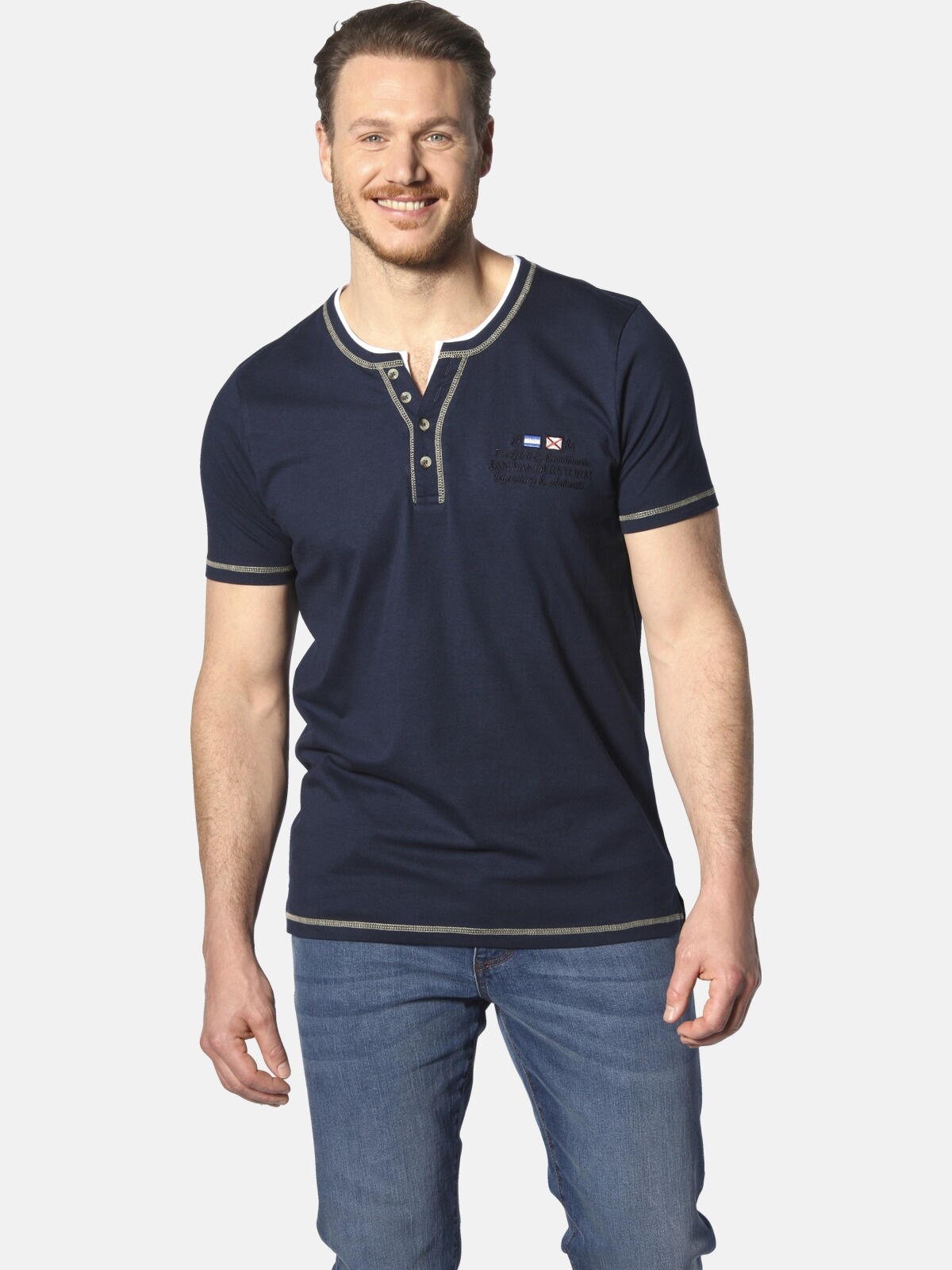 Jan Vanderstorm T-Shirt "T-Shirt HAFTOR" 1 Stk. günstig online kaufen