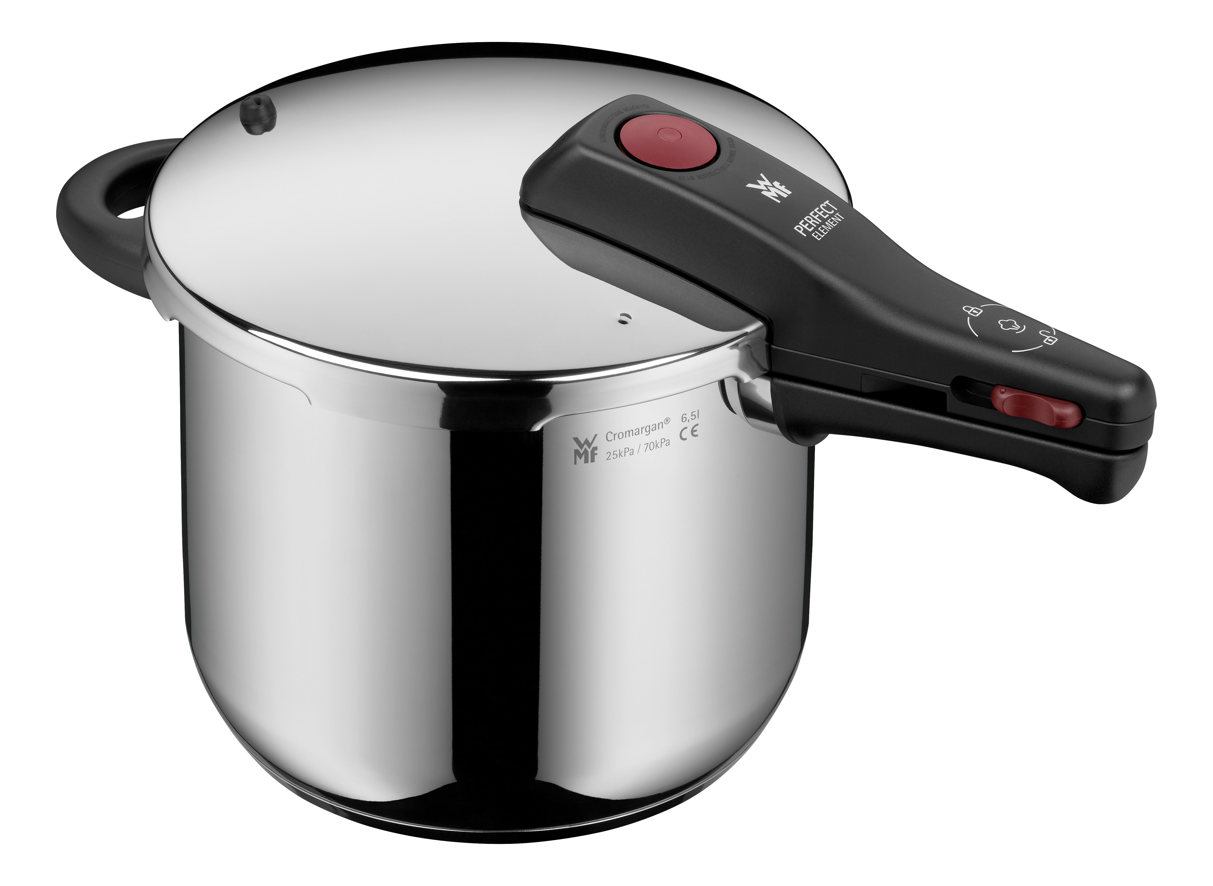WMF Schnellkochtopf "Perfect Element, Fassungsvermögen 6,5 Liter" 2 tlg. Cromargan Edelstahl Rostfrei 18/10
