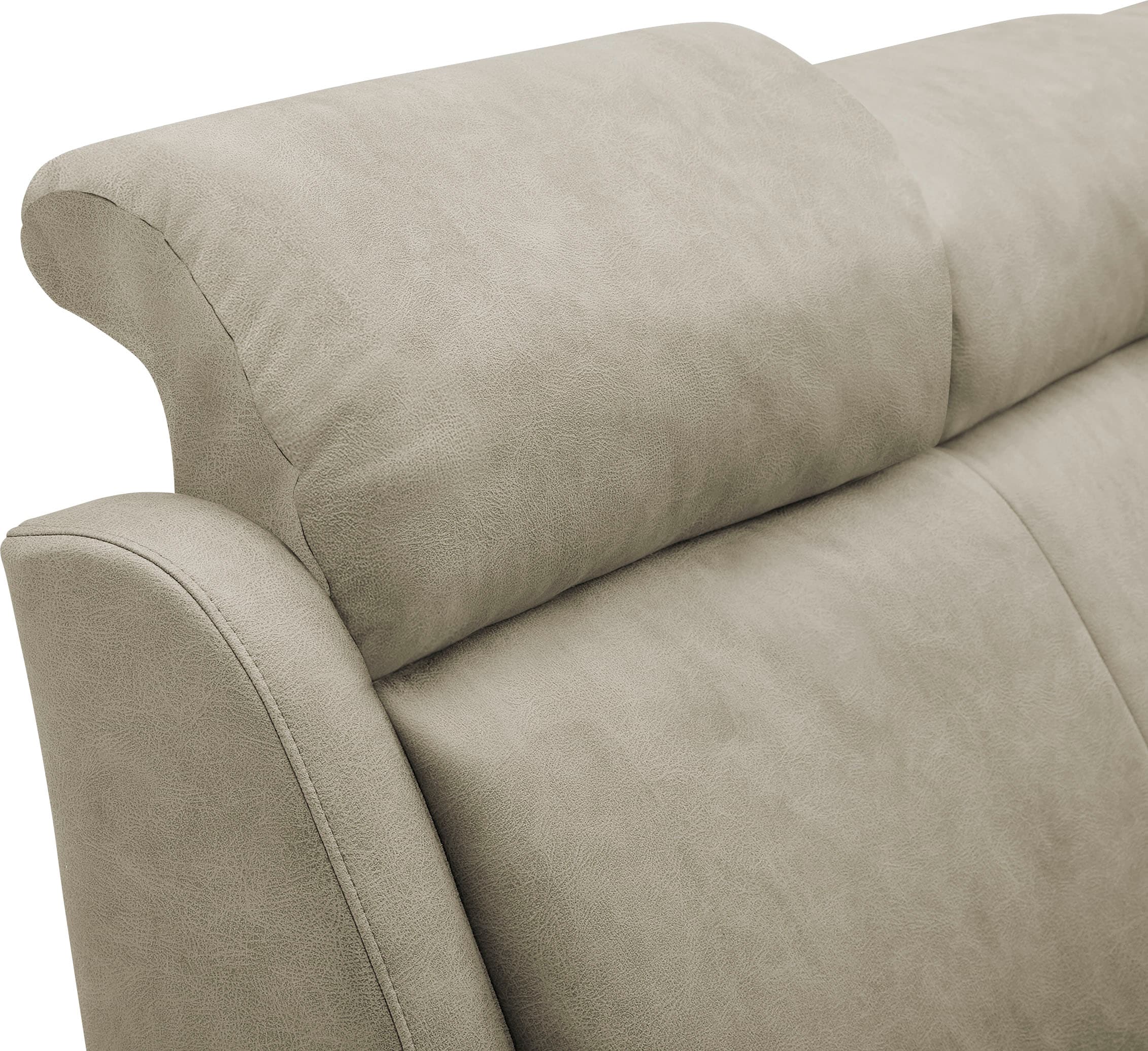 VILLA BECK Ecksofa »Varese L-Form«, (2 St.), Kopfteilverstellung, wahlweise mit Sitzvorzug, in Sitzhöhe 46 cm