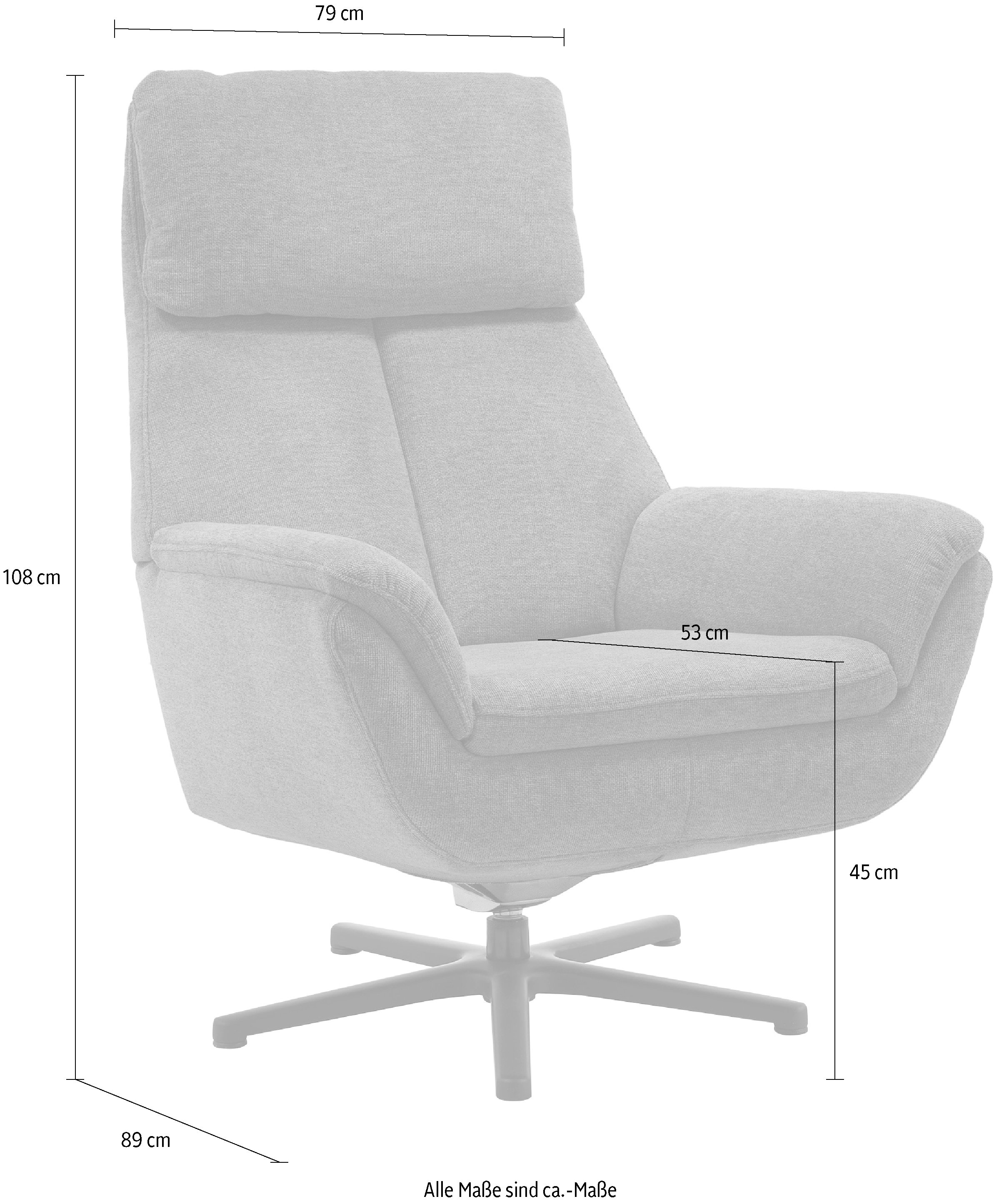 Die PlanBar Relaxsessel »MP-RS20079«, 360° drehbar, Wippfunktion zusätzlich wählbar, Kaltschaumpolsterung