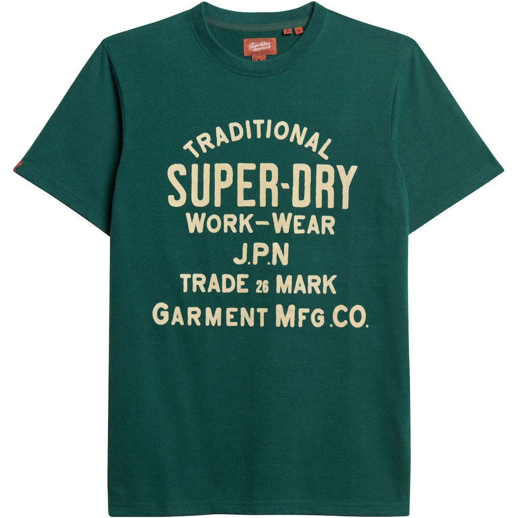 Superdry T-Shirt »WORKWEAR FLOCK GRAPHIC T SHIRT«