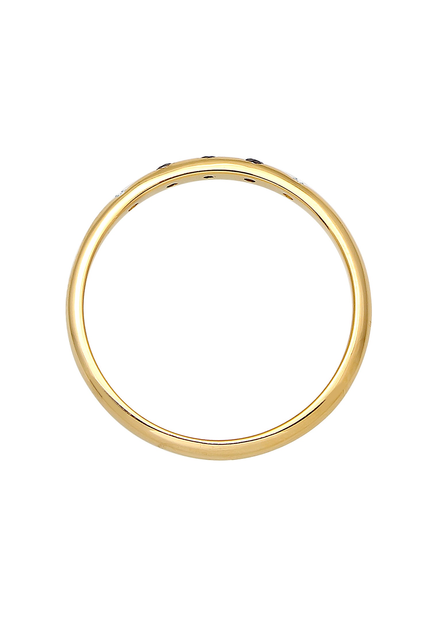 Elli DIAMONDS Verlobungsring »Bandring Weiß Schwarz Diamant (0.075 ct) 375 Gold«