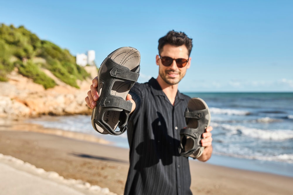 Rieker Sandale, Trekkingsandale, Outdoorsandale, Sommerschuh mit Klettverschlüssen