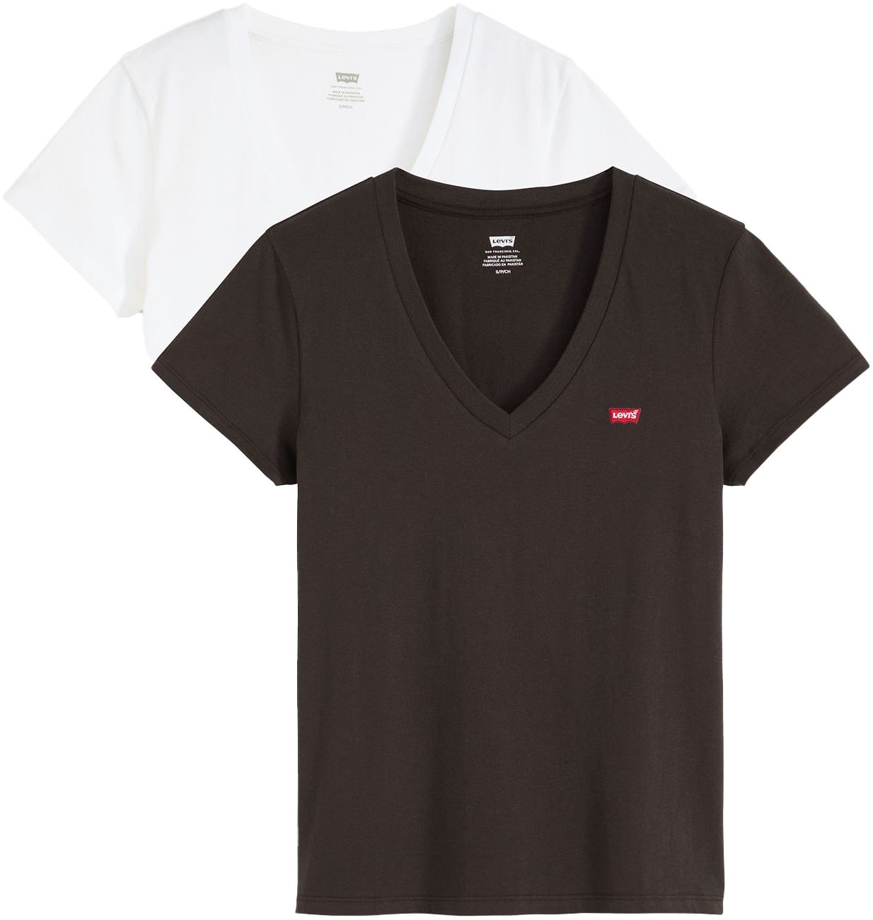 Levis T-Shirt "VNECK TEE 2 PACK" Packung, 2 Stk. tlg. günstig online kaufen