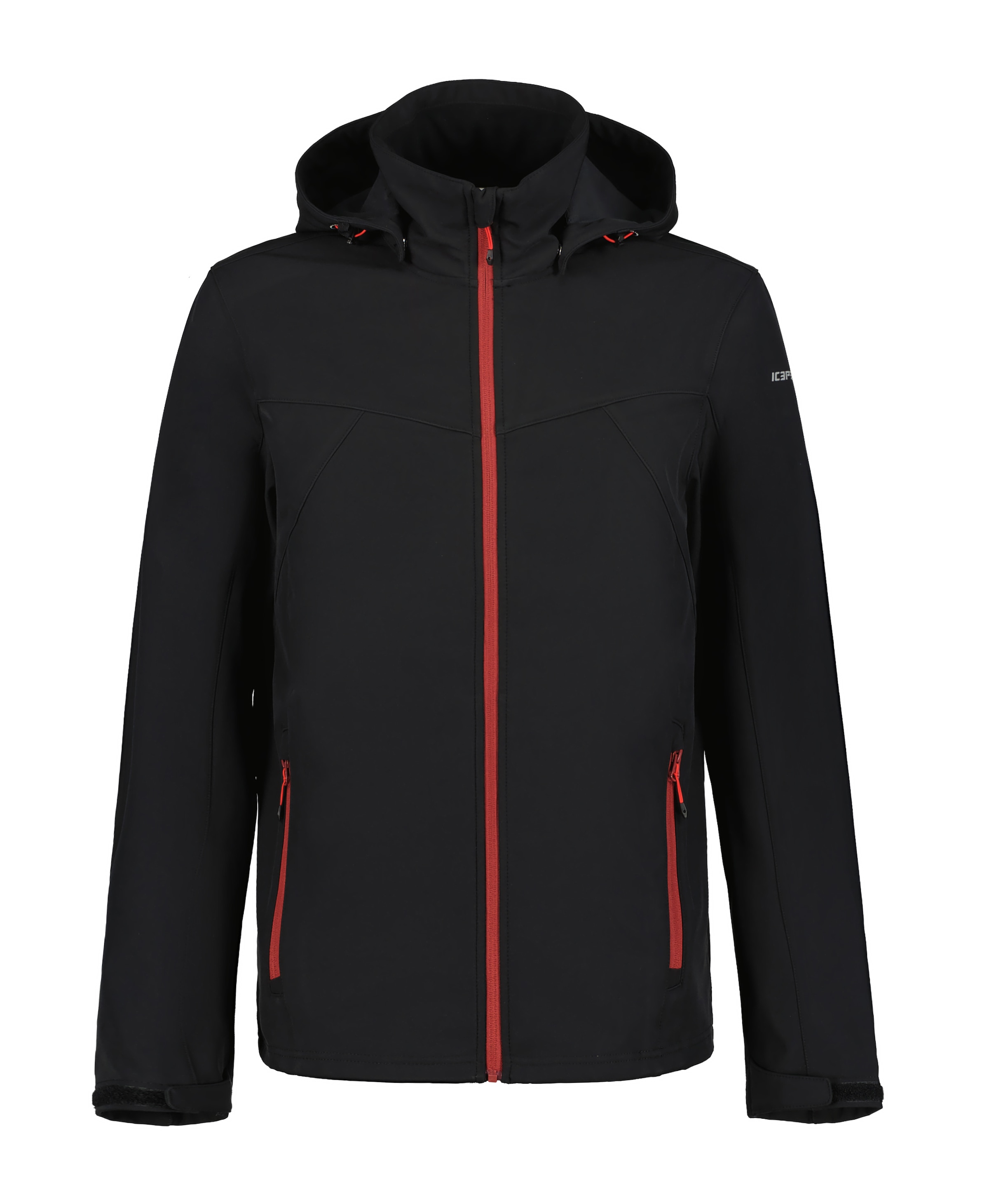 Icepeak Softshelljacke "H SOFTSHELLJACKE BRIMFIELD", mit Kapuze, mit dezenten Logoschriftzügen