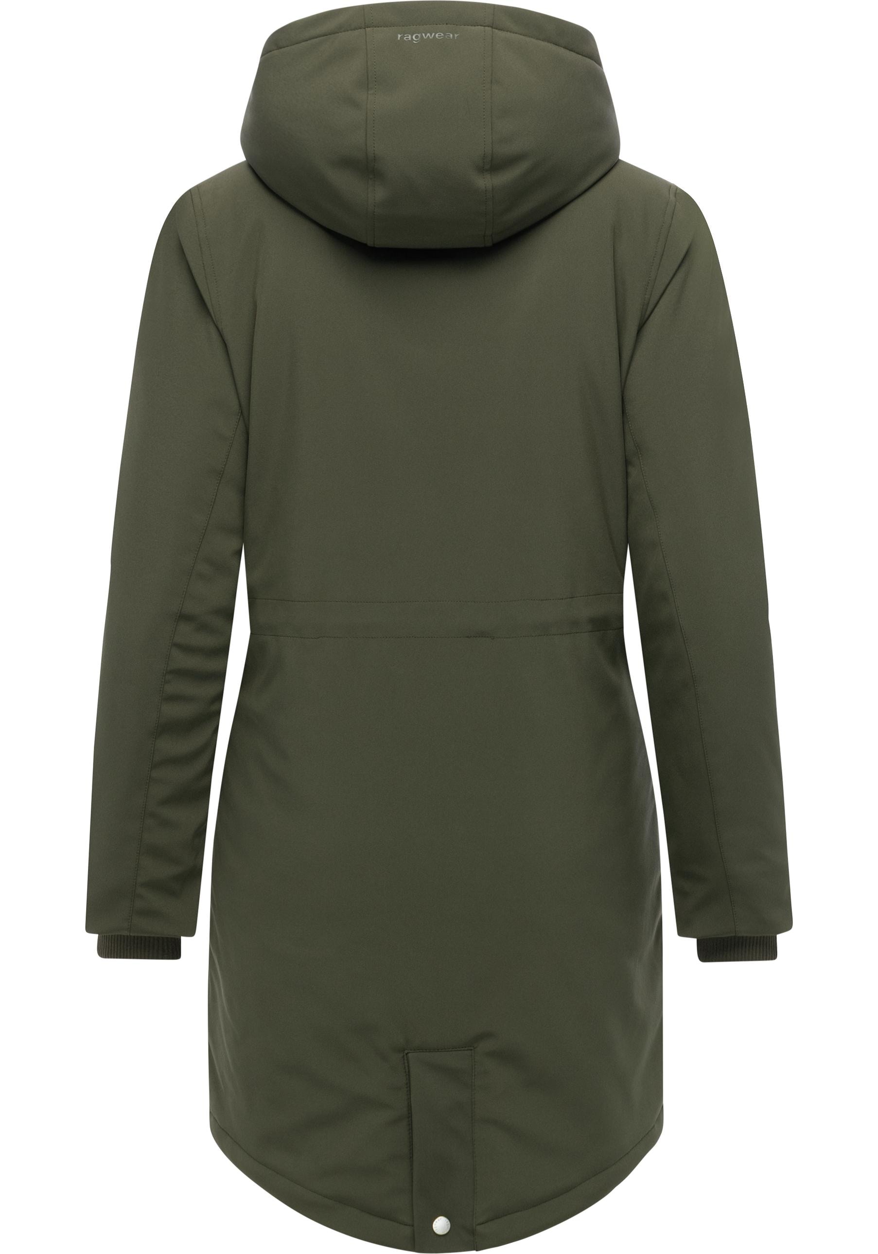 Ragwear Softshellmantel »Itiga« Wasserdichter Übergangsmantel mit Taillenzugband