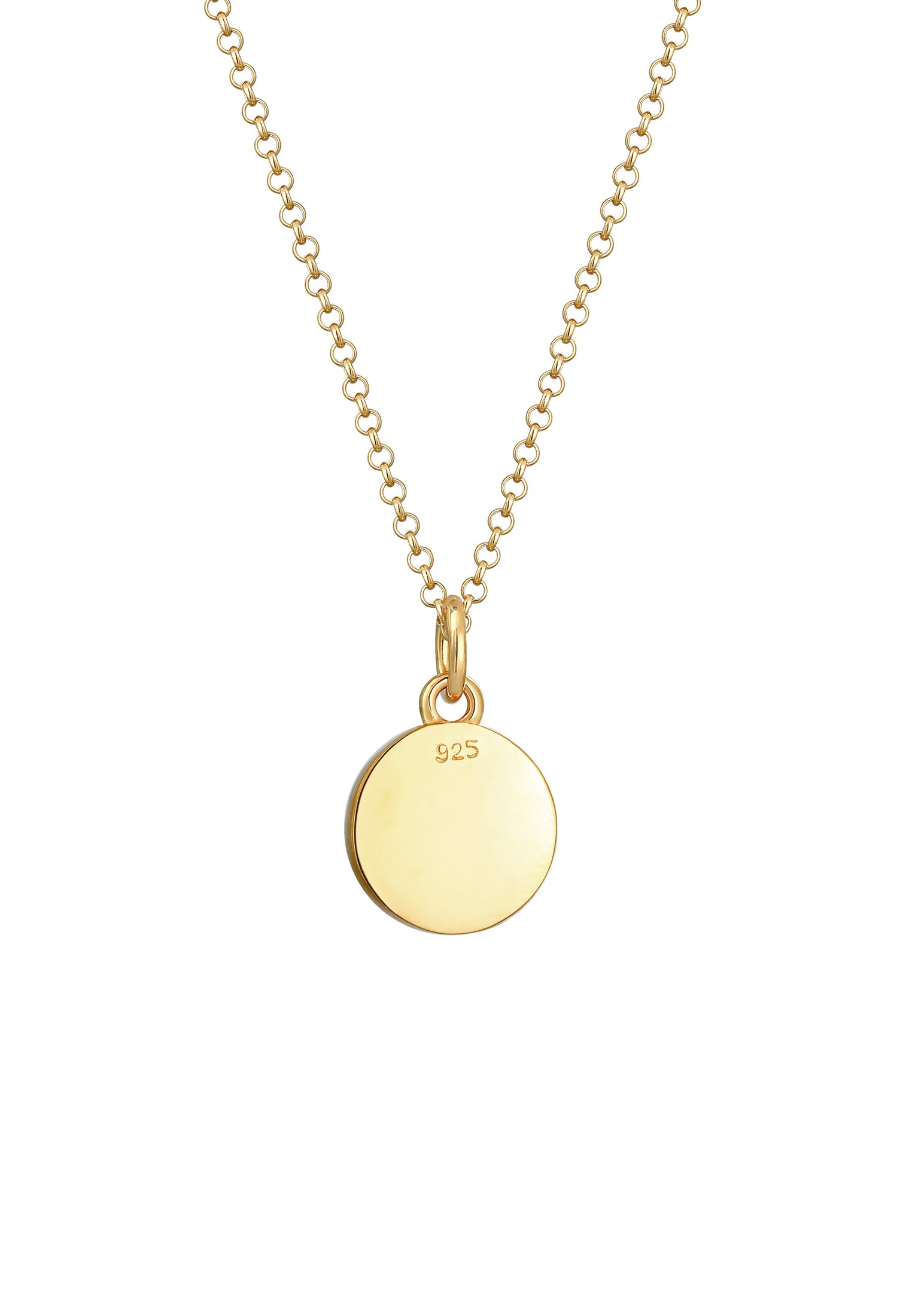 Elli Kette mit Anhänger »Plättchen Vintage Buchstabe J Initialen 925 Sterling Silber«