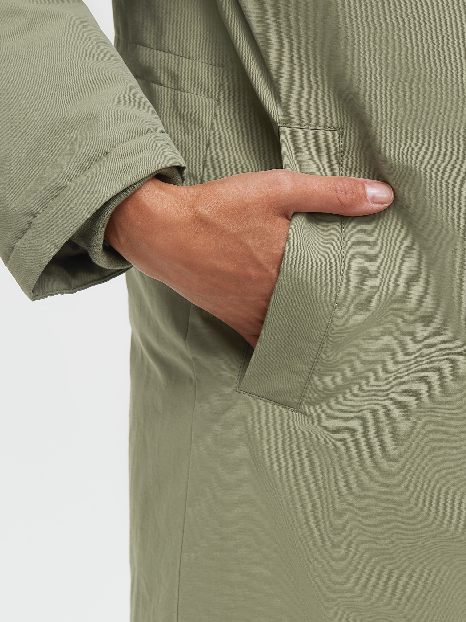 SENSES.THE LABEL Winterjacke mit Kapuze mit Zwei-Wege-Reißverschluss