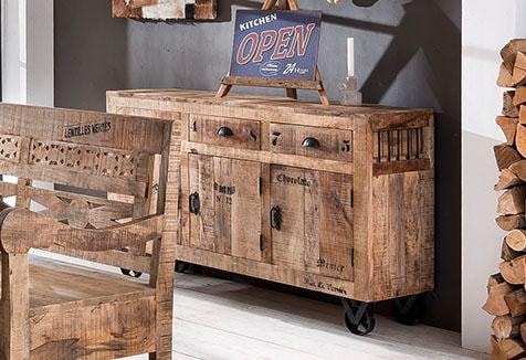 cm, | Sideboard Design, Factory »Rustic«, Breite im Vintage Chic, SIT Shabby BAUR 140